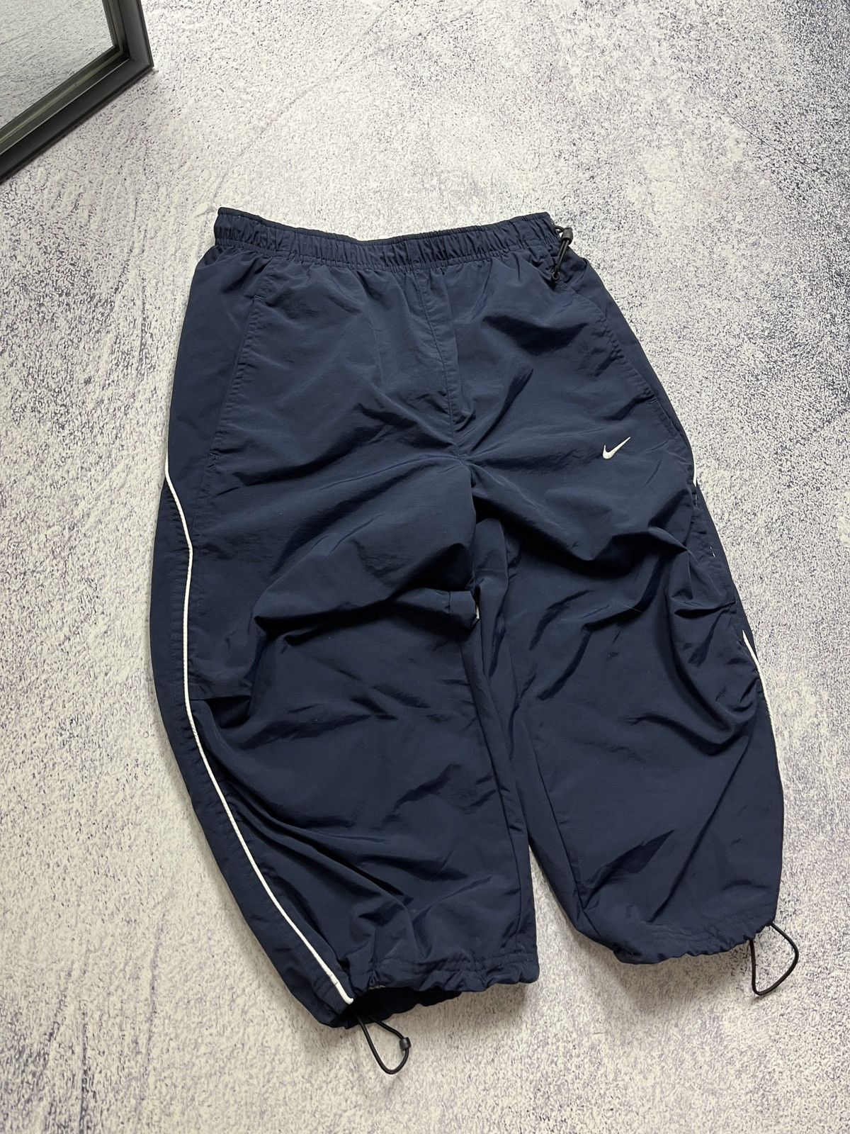 Nike × Vintage Nike Y2k Nylon Drill Track 2/3 Pants Breeches Size US 30 / EU 46 - 5 Thumbnail