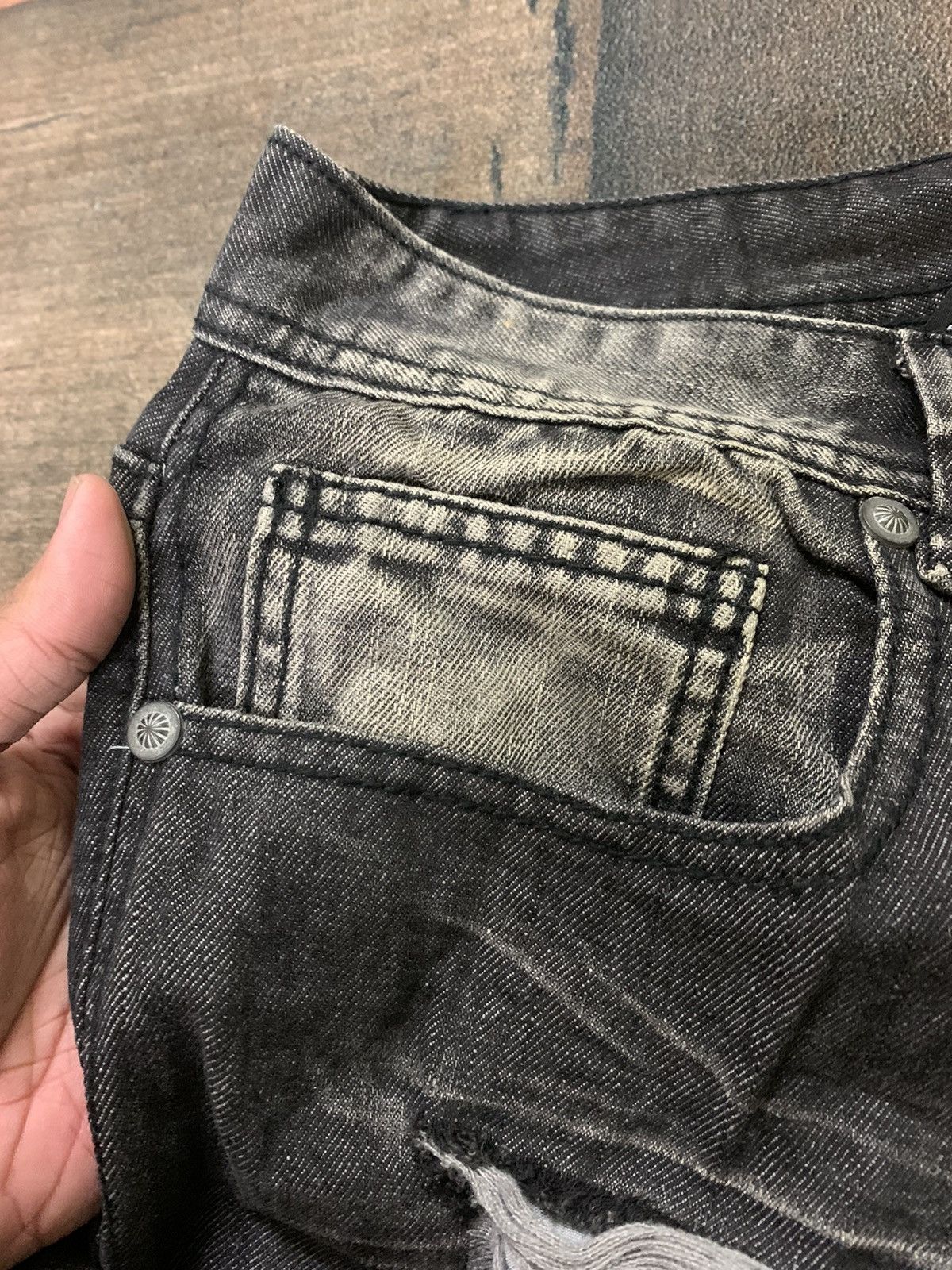 Beauty Beast × If Six Was Nine × Le Grande Bleu (L.G.B.) DISTRESSED FLARE BAGGY jeans punk goth opium style Size US 38 / EU 54 - 6 Thumbnail