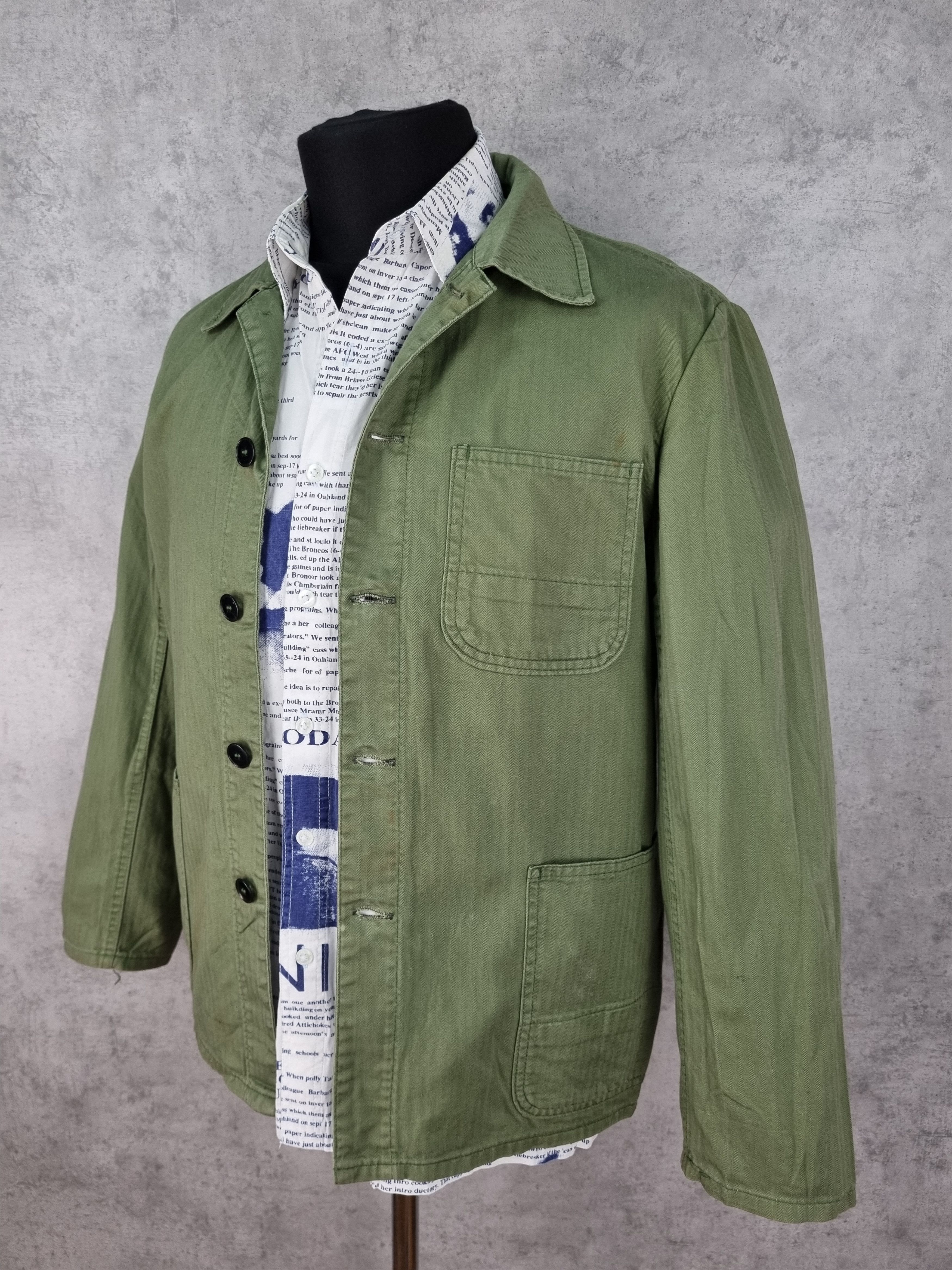 Le Laboureur × Vetra 90s Sanfor Worker Military French Chore Light Jacket Size US M / EU 48-50 / 2 - 3 Thumbnail