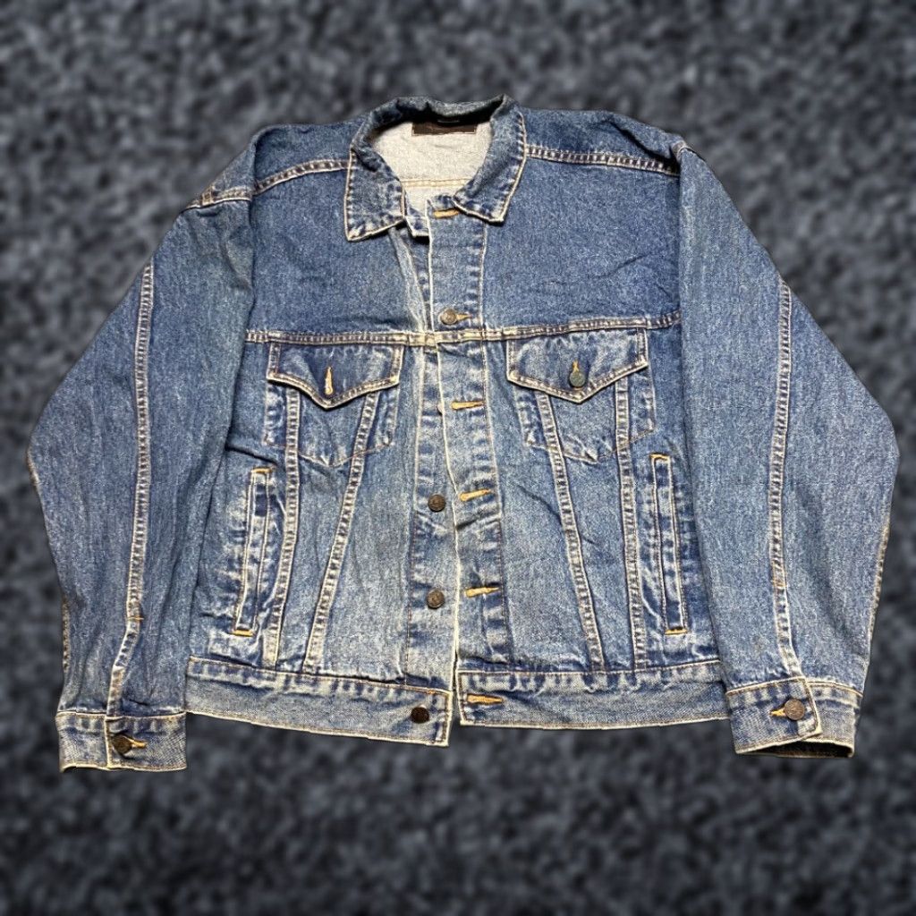 Denime Butterfield Stage Trucker Jacket Women XL Blue Denim Cotton Button Front Pockets Size XL / US 12-14 / IT 48-50 - 1 Thumbnail