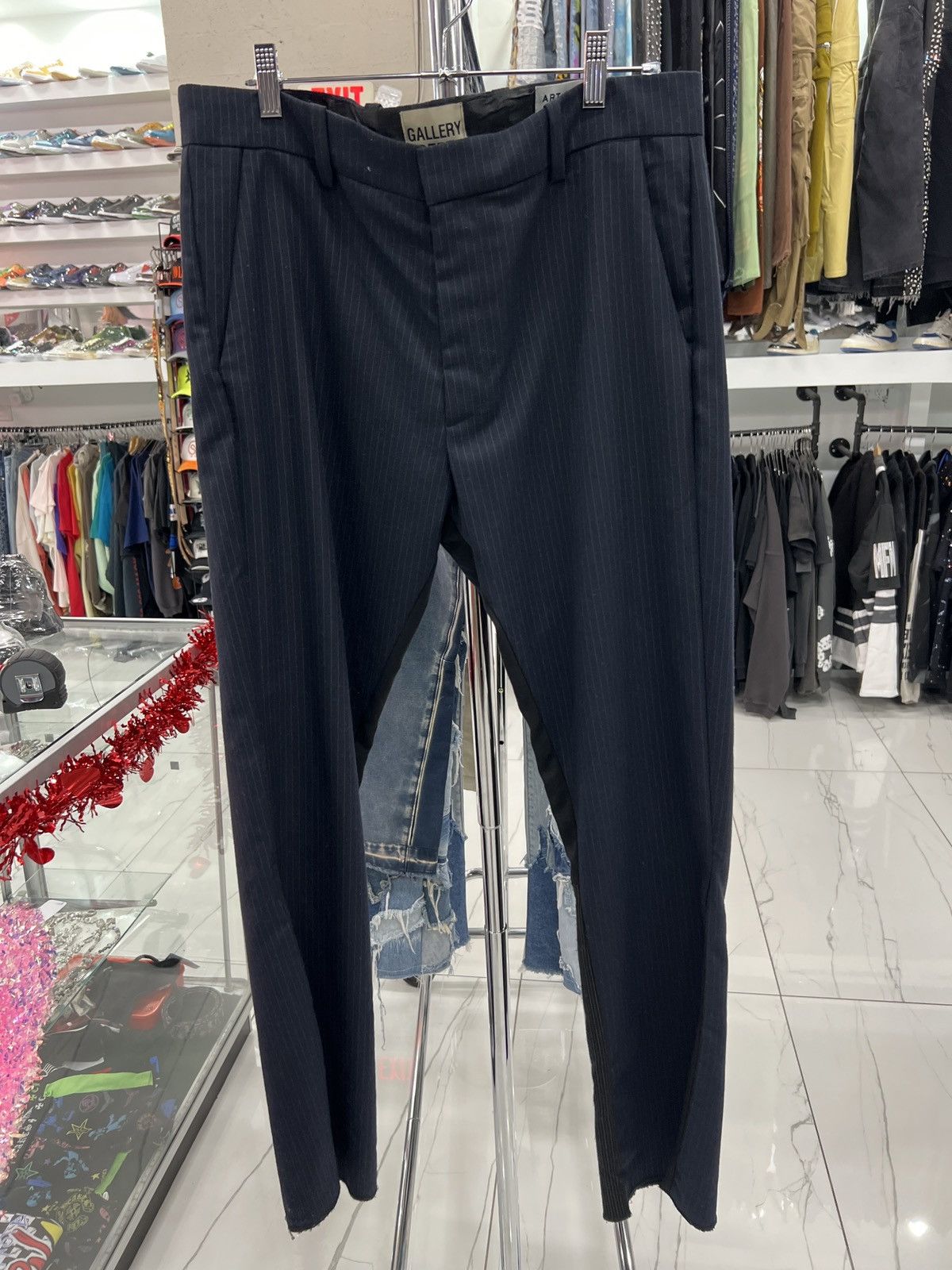 Gallery Dept. Gallery Dept Pinstripe Dress Pant Flare Size US 33 - 1 Thumbnail