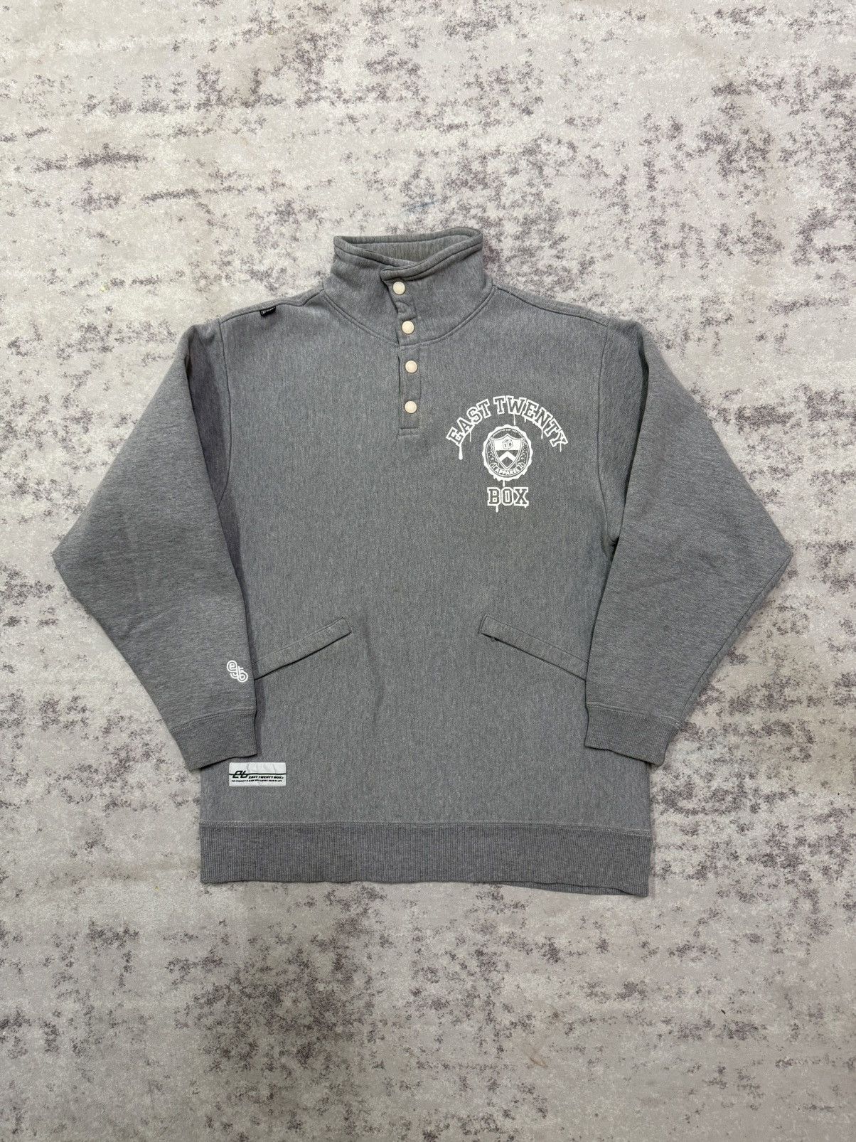 Vintage University of East Twenty Box Half Snap Button Sweater Size US S / EU 44-46 / 1 - 3 Thumbnail