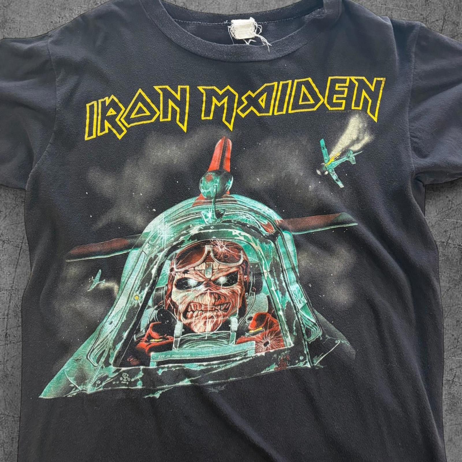 Band Tees Vintage 1987 Iron Maiden Aviation Tee Size US M / EU 48-50 / 2 - 2 Thumbnail