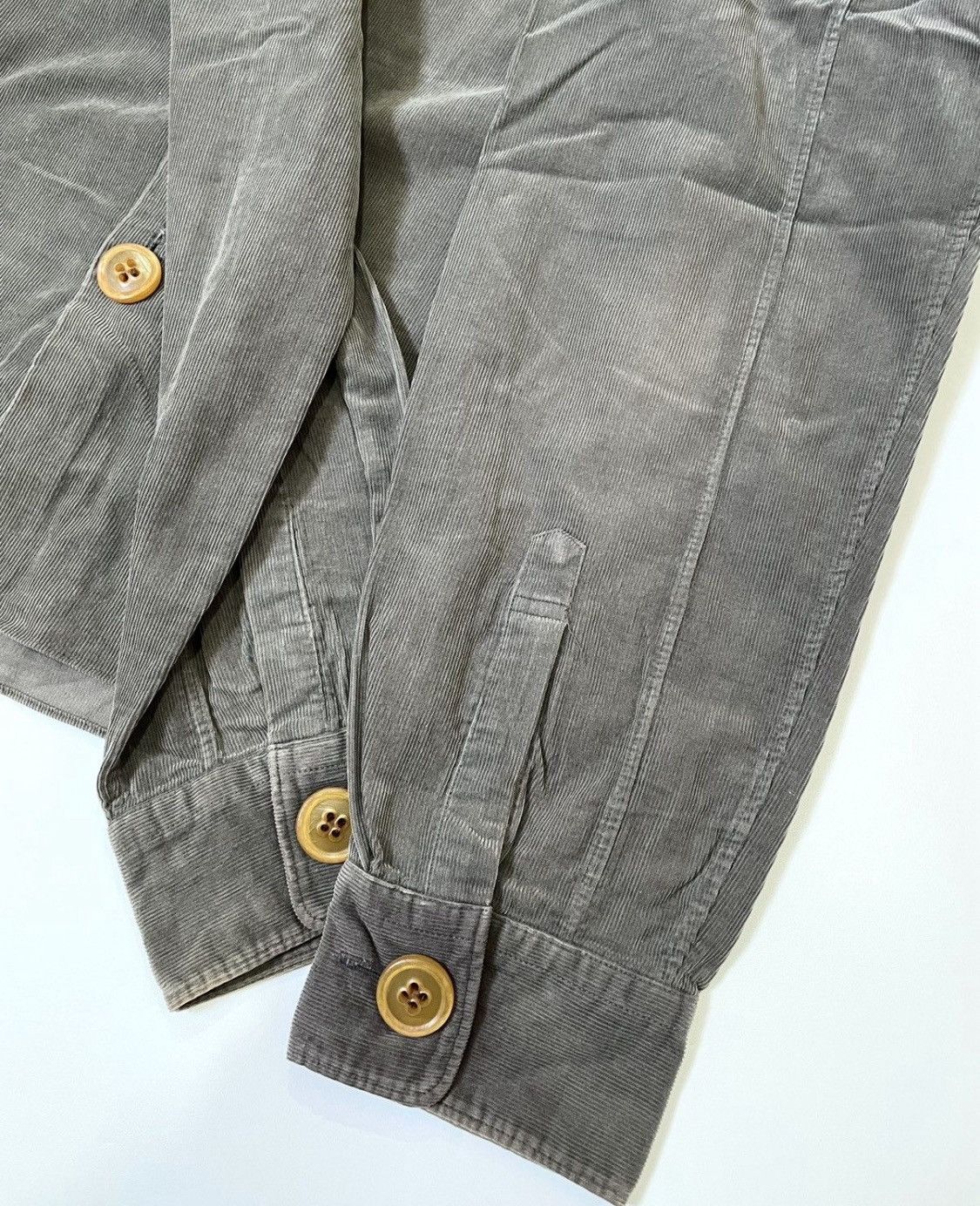 Comme des Garcons Cdg homme plus AD2002 washed corduroy collarless button up Size US L / EU 52-54 / 3 - 3 Thumbnail