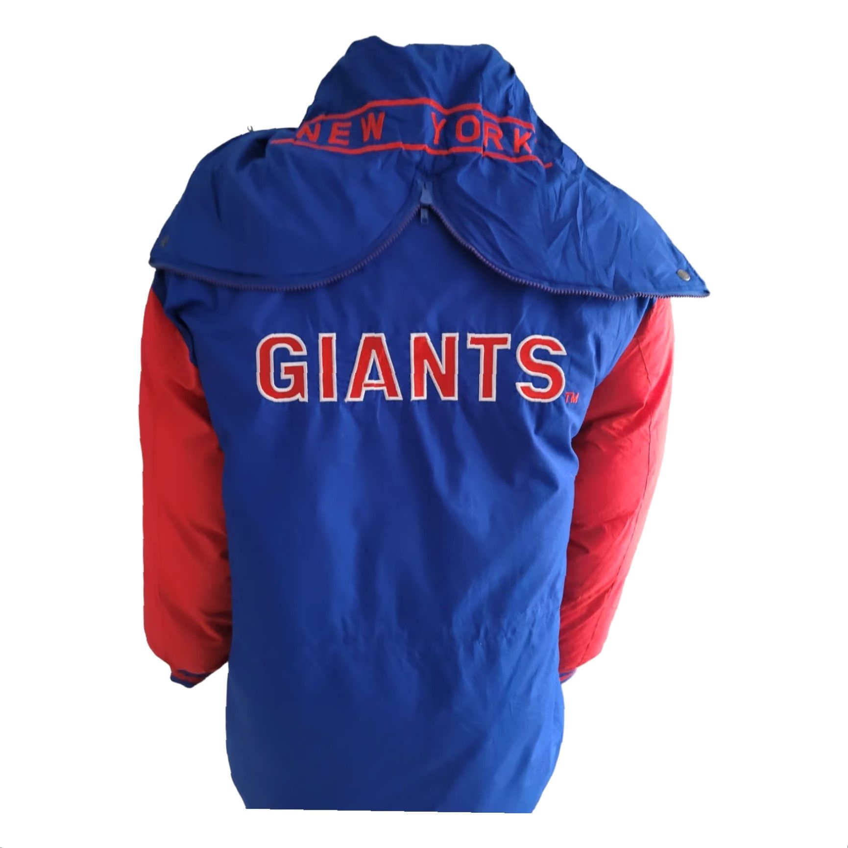 NFL NFL New York Giants XL Jacket - TRIPLE FAT Goose Duck Turbo Sport Parka Down Padded Red/Blue Jacket for Men XL Size US XL / EU 56 / 4 - 3 Thumbnail