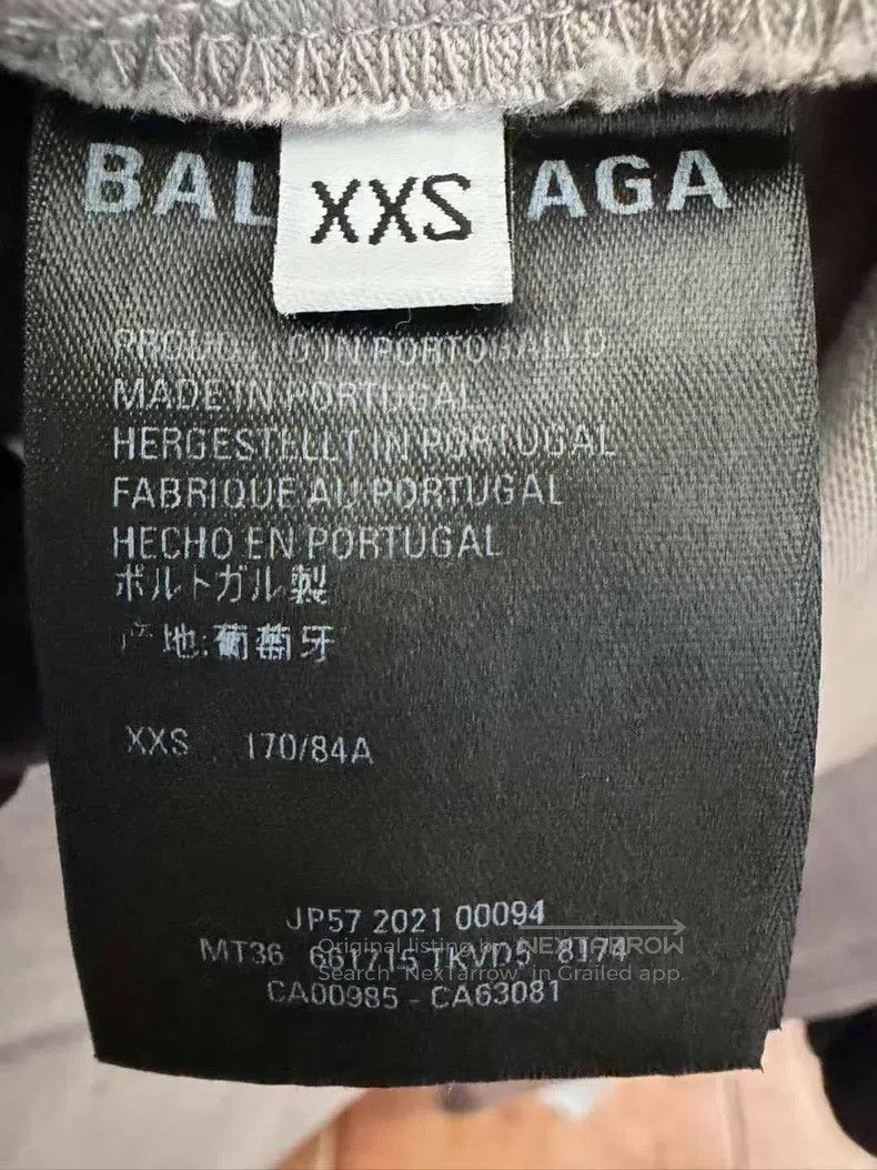 Balenciaga Balenciaga Gray Destroyed Print Short Sleeve T-Shirt Size US XXS / EU 40 - 4 Thumbnail