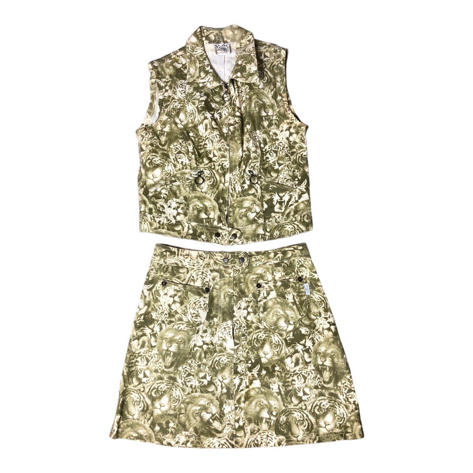 Cop Copine The Cop Copine Tiger Print Denim Set Size ONE SIZE - 1 Thumbnail