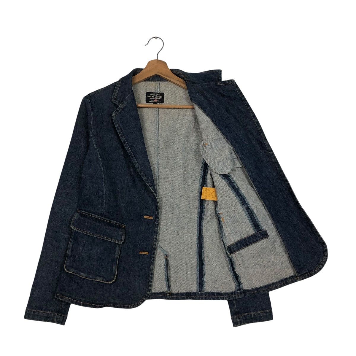 Japanese Brand × Ralph Lauren 📌Vintage Cropped Denim Biker Jacket Ralph Lauren Jeans Size L / US 10 / IT 46 - 12 Thumbnail