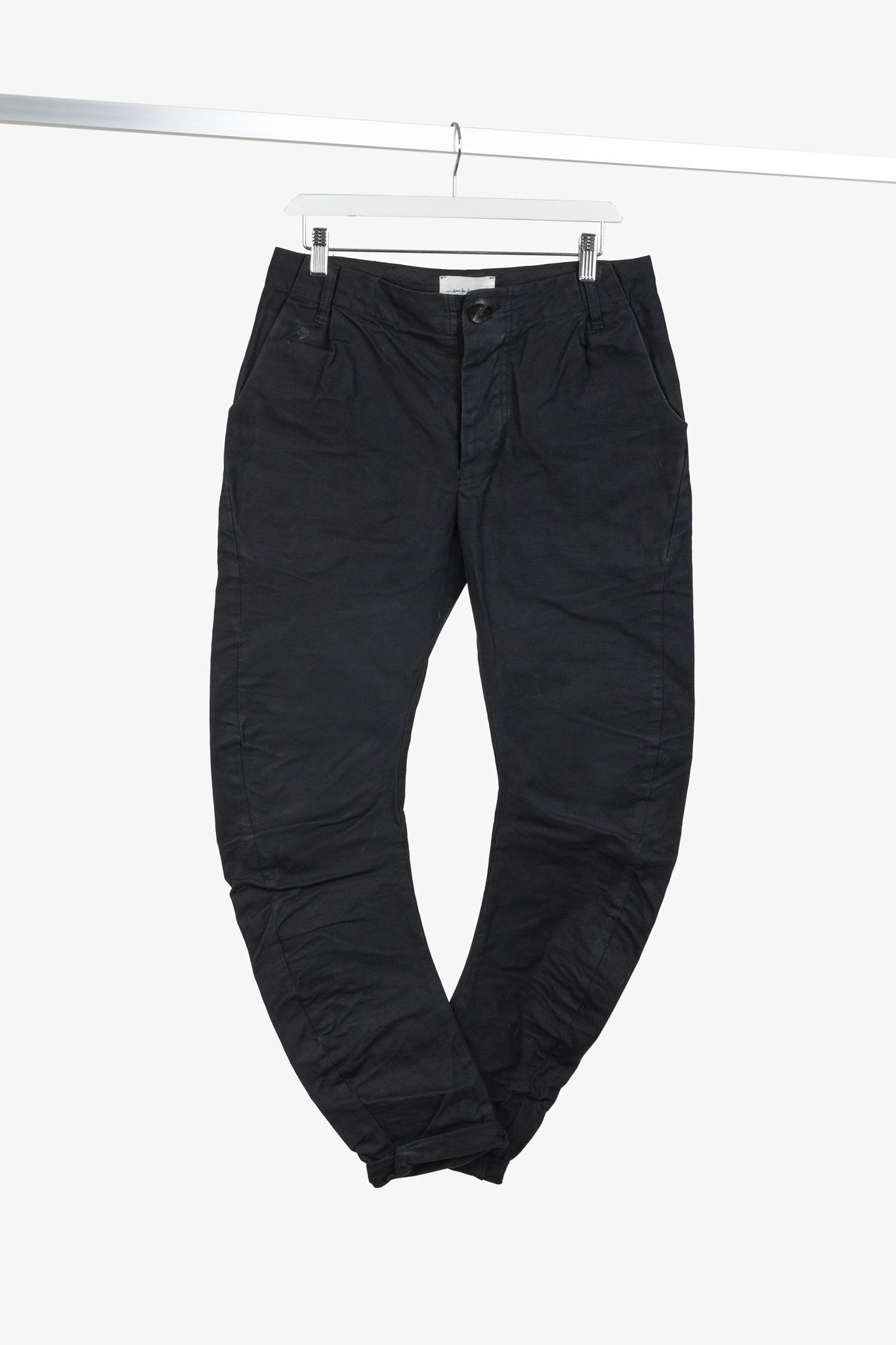 Other Song for the Mute SS/13 Black Curved-Leg Trousers Size 31" - 1 Thumbnail