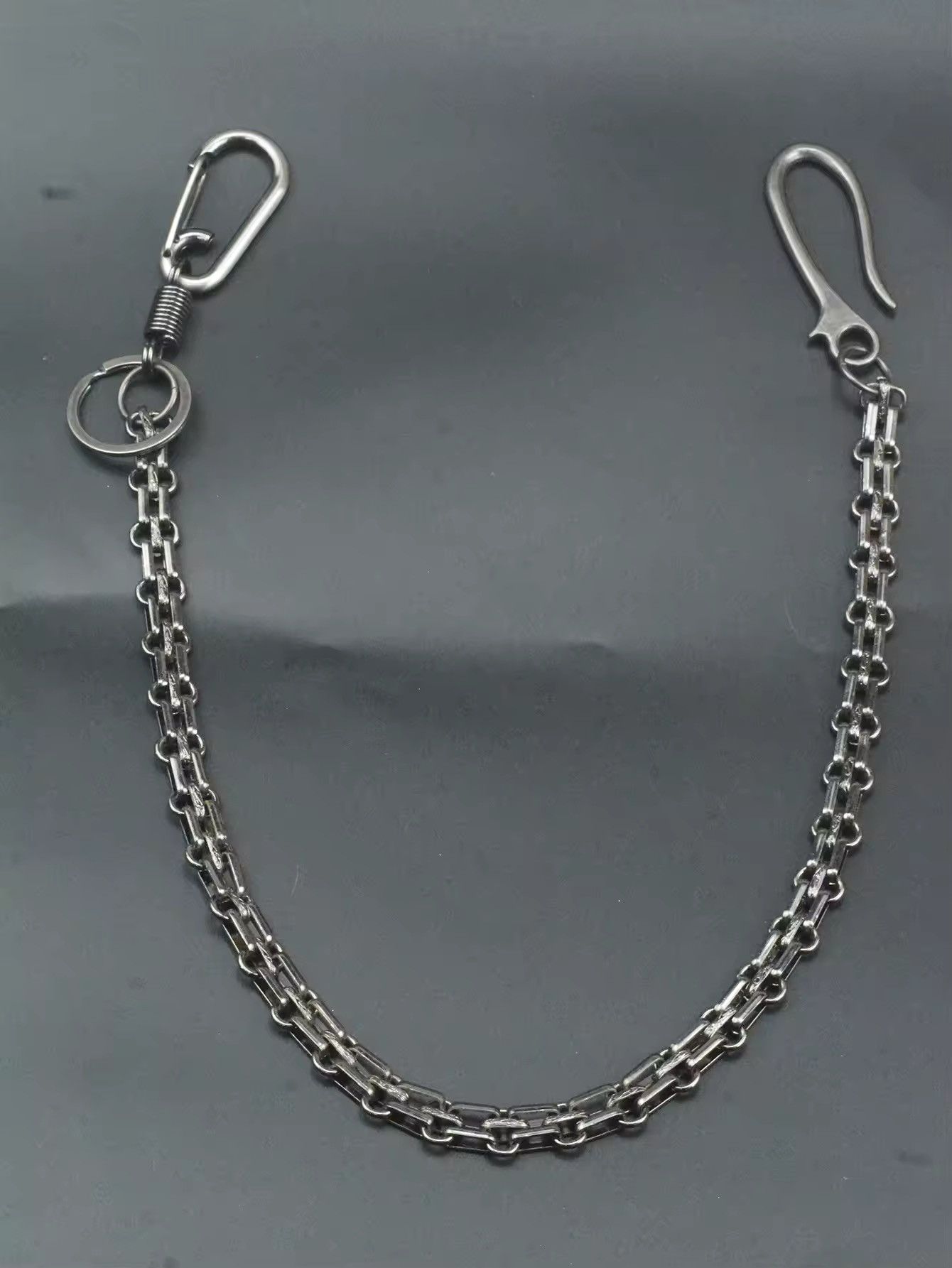 Jewelry 12mm Flat Chainmail Carabiner Wallet chain Size ONE SIZE - 1 Thumbnail