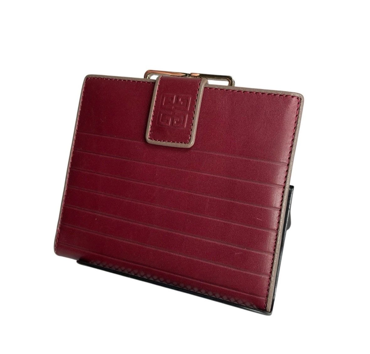 Givenchy × Vintage Givenchy Burgandy Leather GHW Bi-Fold Wallet Size ONE SIZE - 10 Thumbnail