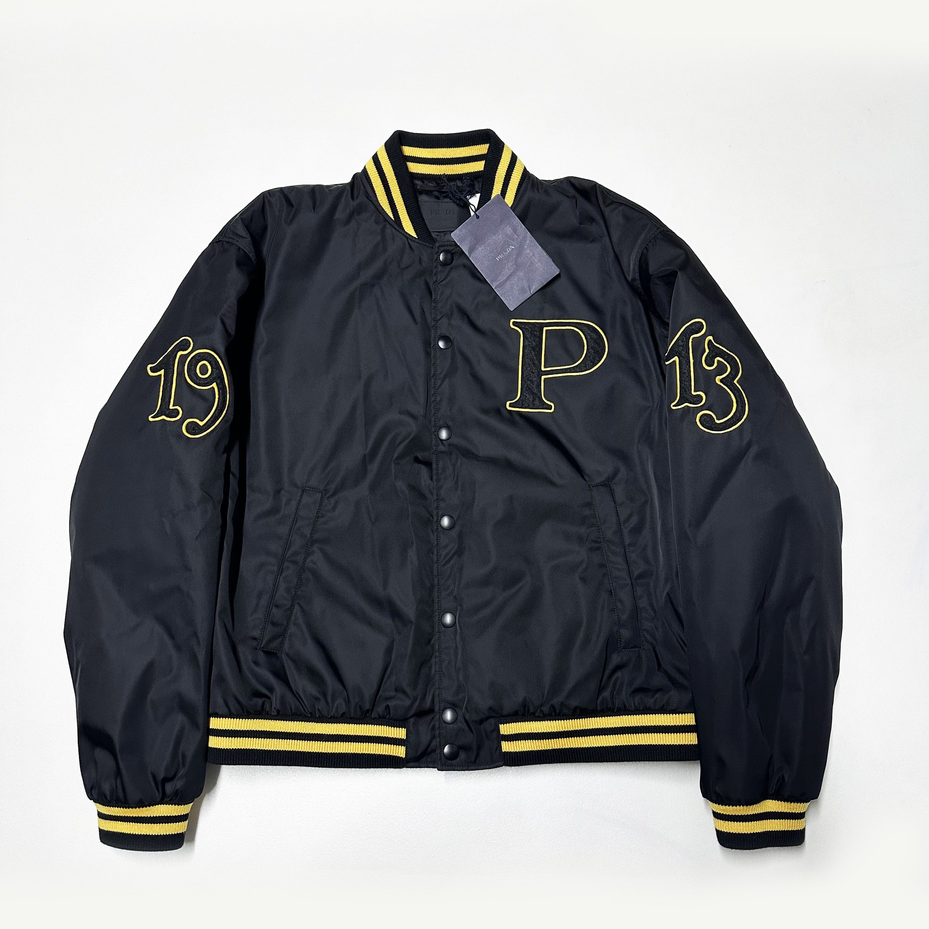 Prada mens size XL re-nylon Bomber jacket baseball varsity