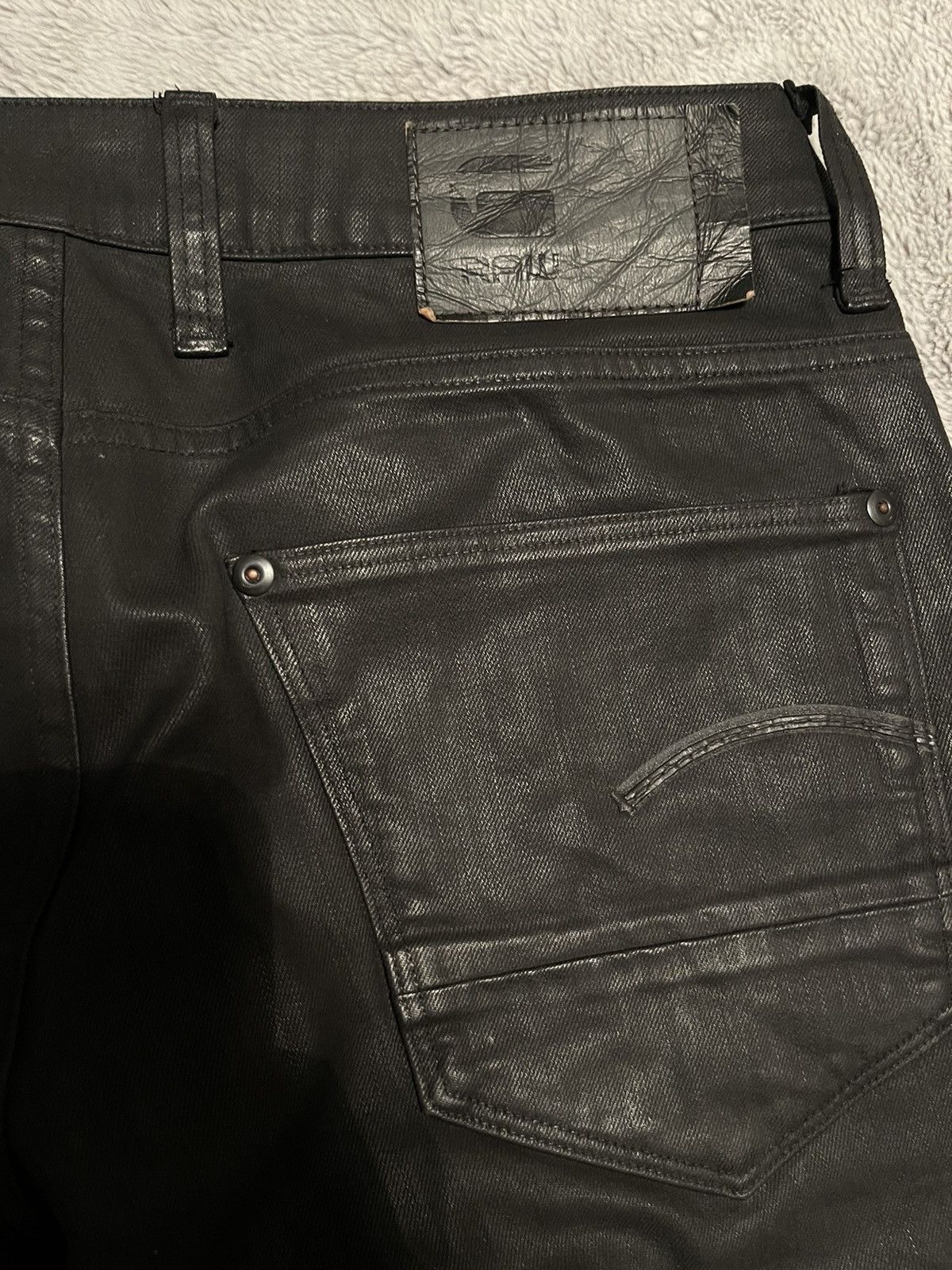 G-Star G-Star Raw Waxed Black 3-D Denim Size US 31 - 2 Thumbnail