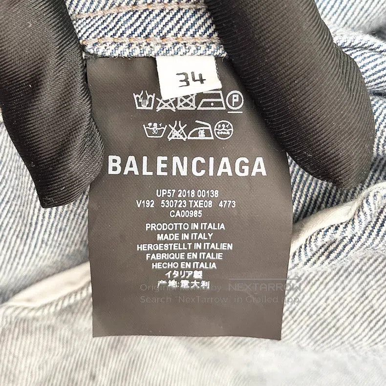 Balenciaga Balenciaga Plaid Graffiti Casual Denim Jacket Loose Fit De Size XXS / US 00 / IT 34 - 9 Thumbnail