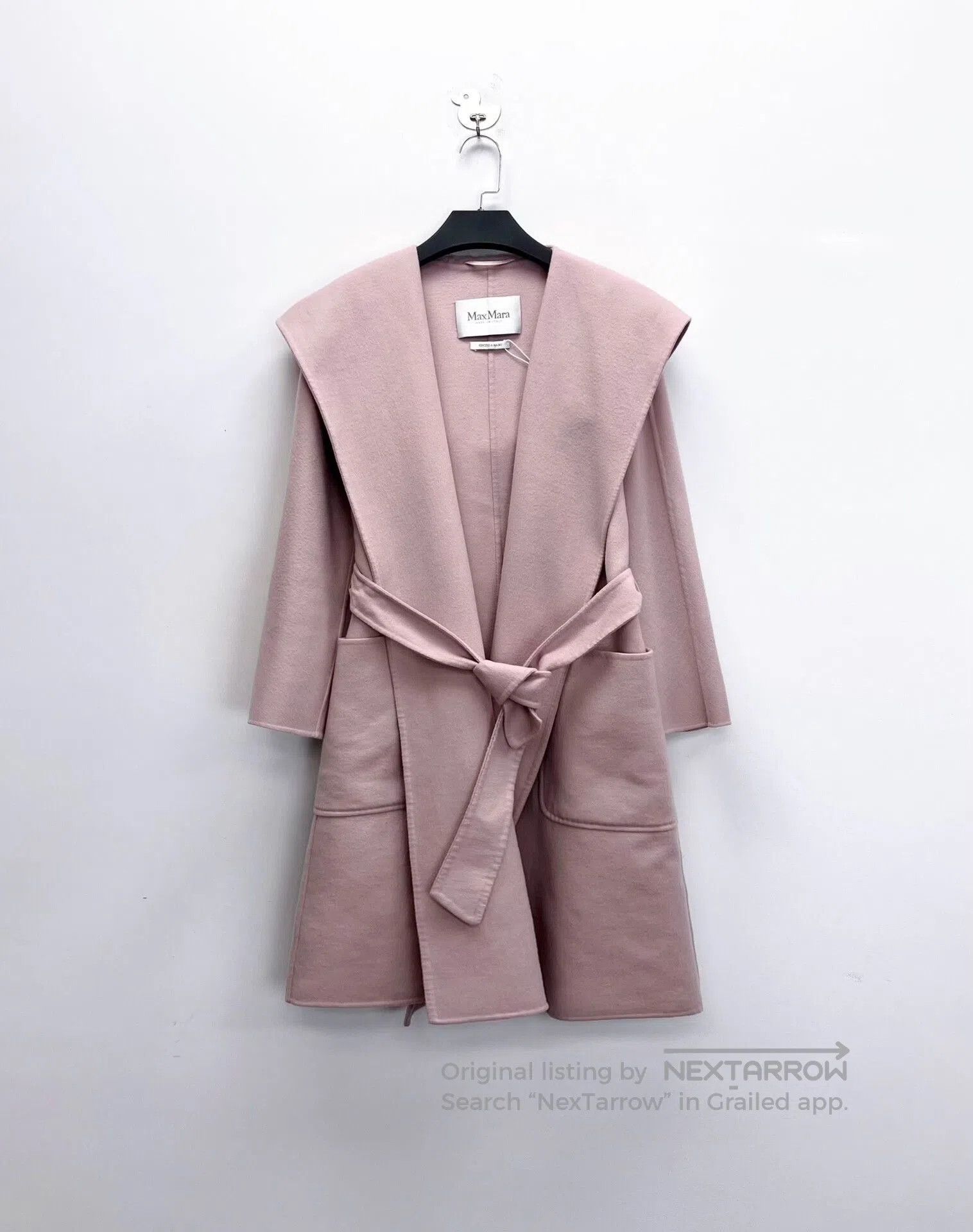 maxmara railto hooded cashmere coat.