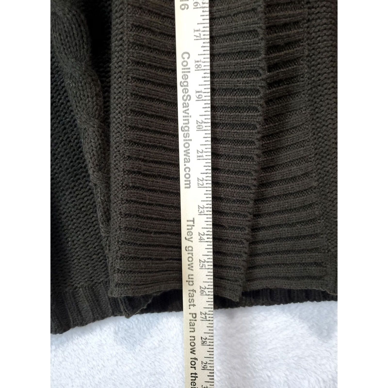Vintage Derek Heart Women's Cardigan Fisherman Cable Knit Brown Size L Open Button Vintage Knit Sweater Fall Winter Size L / US 10 / IT 46 - 4 Thumbnail