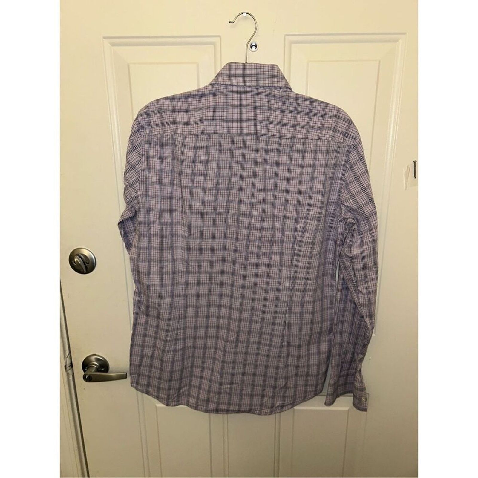 Hugo Boss Hugo Boss Button-Down Pink Blue Check Shirt, Sz Medium Size US M / EU 48-50 / 2 - 4 Thumbnail