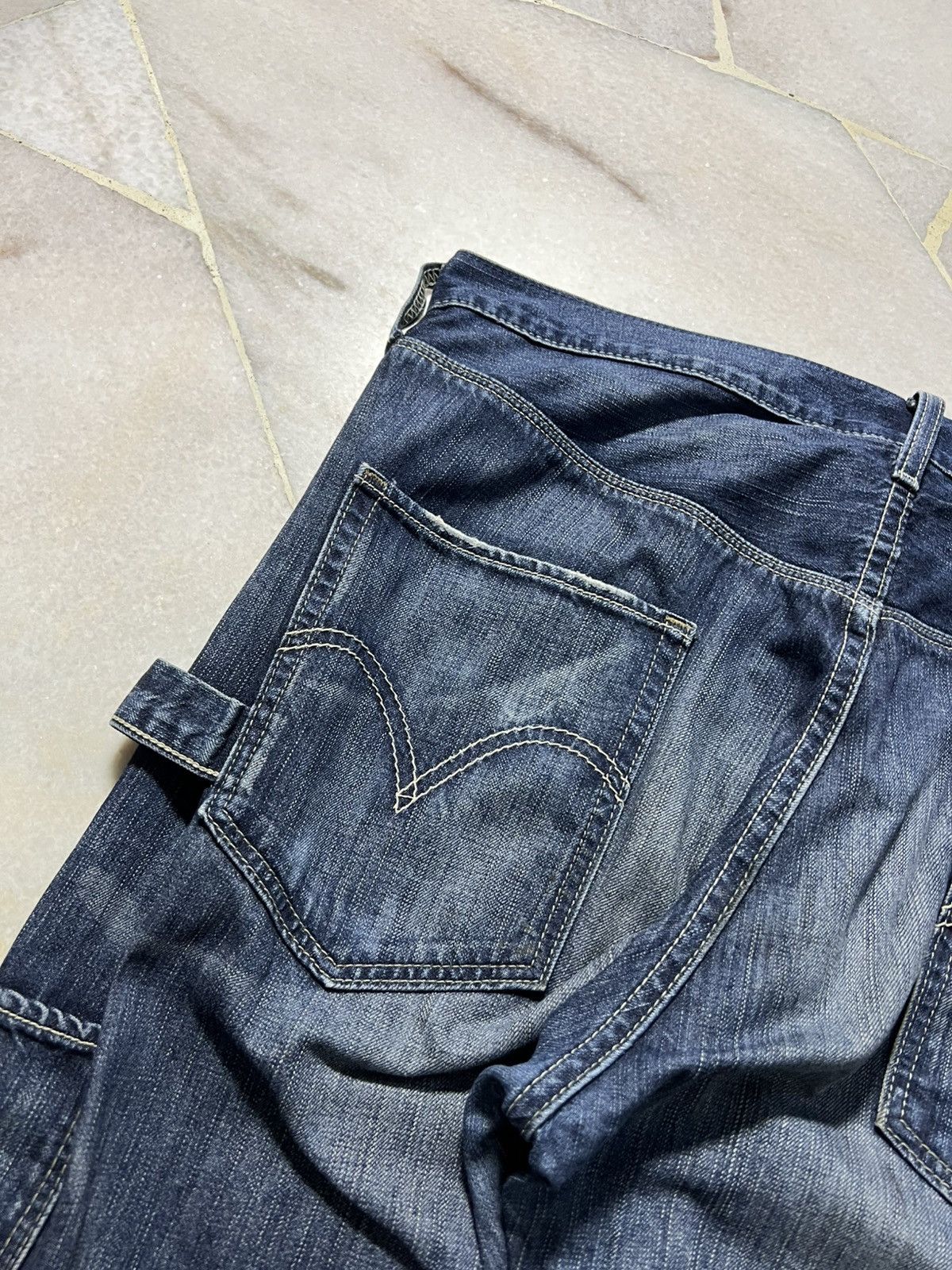 Levi's 💥Baggy💥Vintage Levis 203 Carpenter Washed Distressed Jeans Size US 35 - 10 Thumbnail
