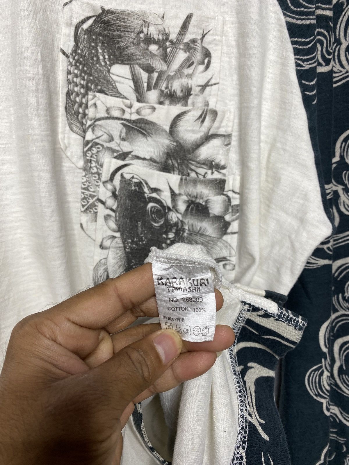 Edition Japan karakuri tamashii multi pocket sukajan tattoo koi L/S shirt Size US XXL / EU 58 / 5 - 8 Thumbnail