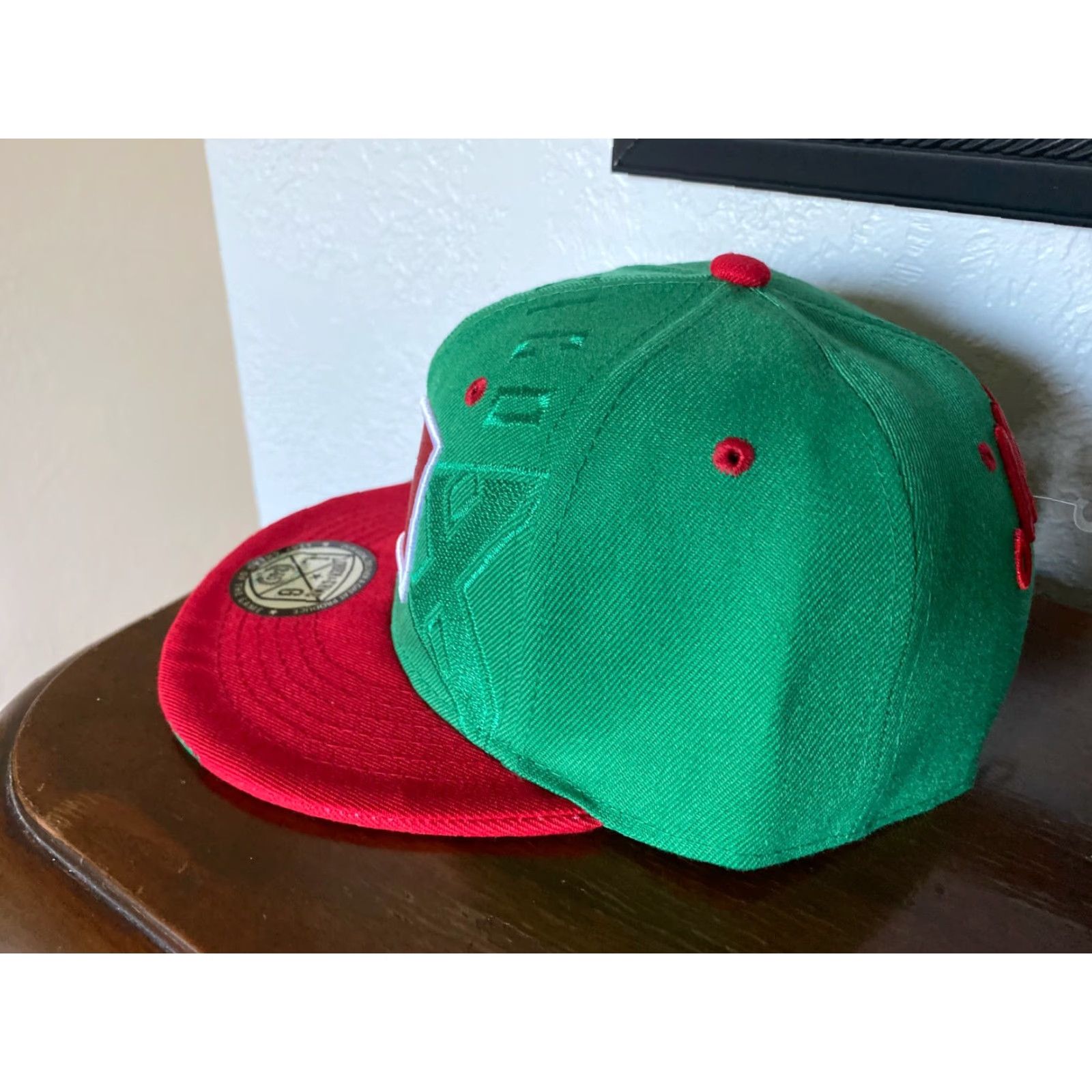 Vintage Leader of the Game Snapback Hat Cap Mexico Mexican Flag NWOT Men One Size Green Red Cap Snapback Baseball Hat Size ONE SIZE - 2 Thumbnail