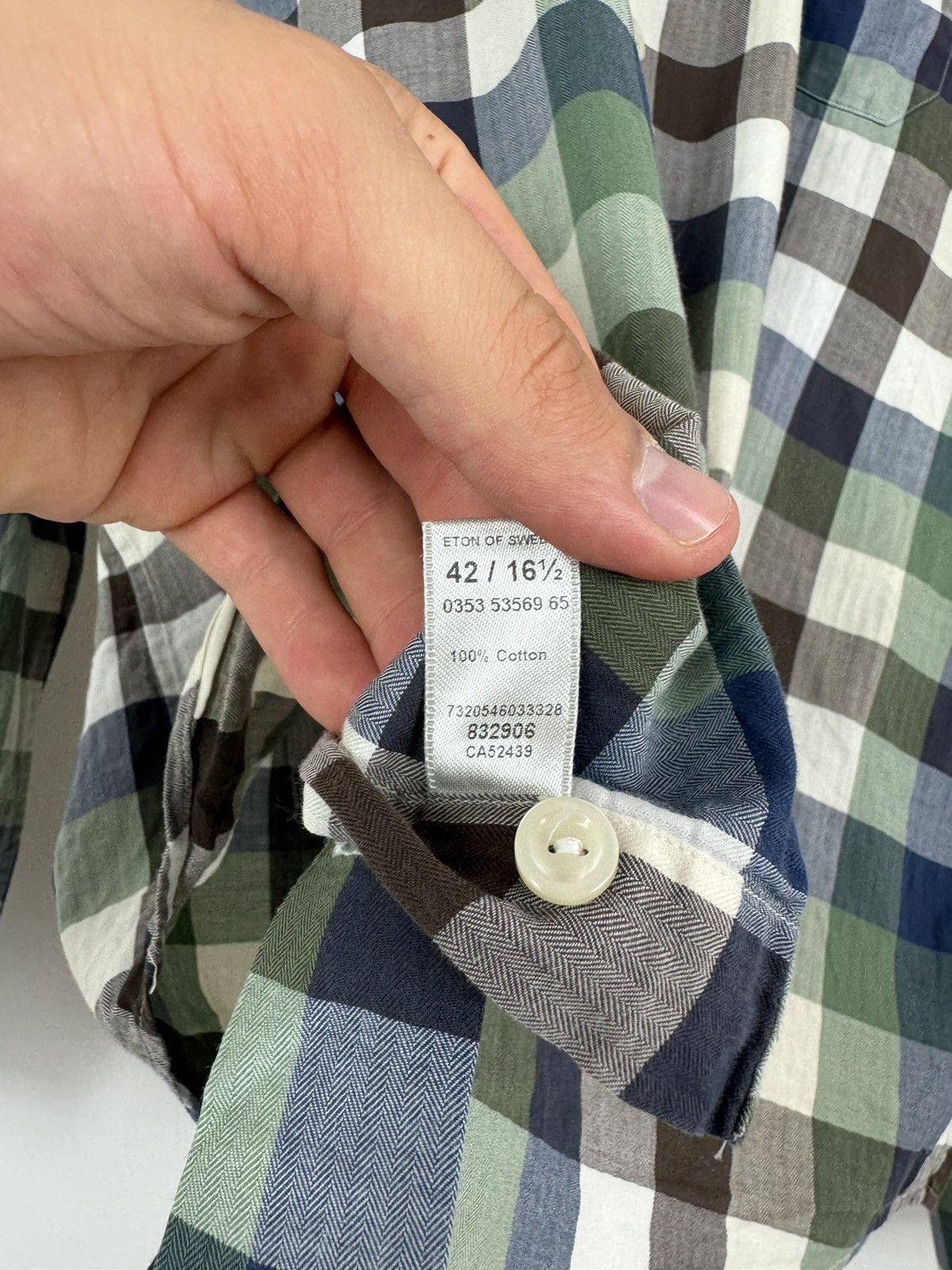 Eton Eton Check Pocket Slim Fit Shirt Size US L / EU 52-54 / 3 - 7 Thumbnail