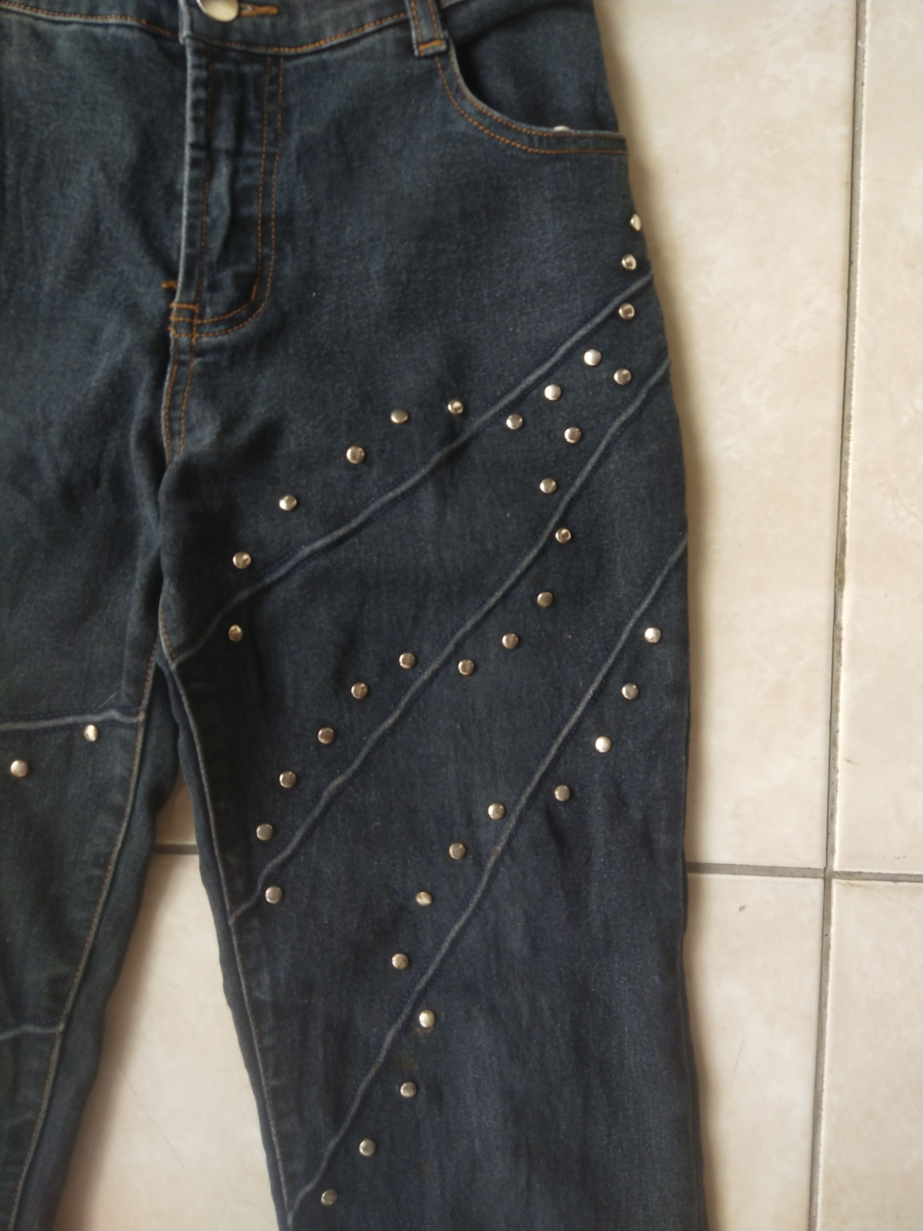 Hysteric Glamour Haphazard Jeans Workshop Studded Flare Denim Y2K Punk Japan Size US 26 / EU 42 - 2 Thumbnail