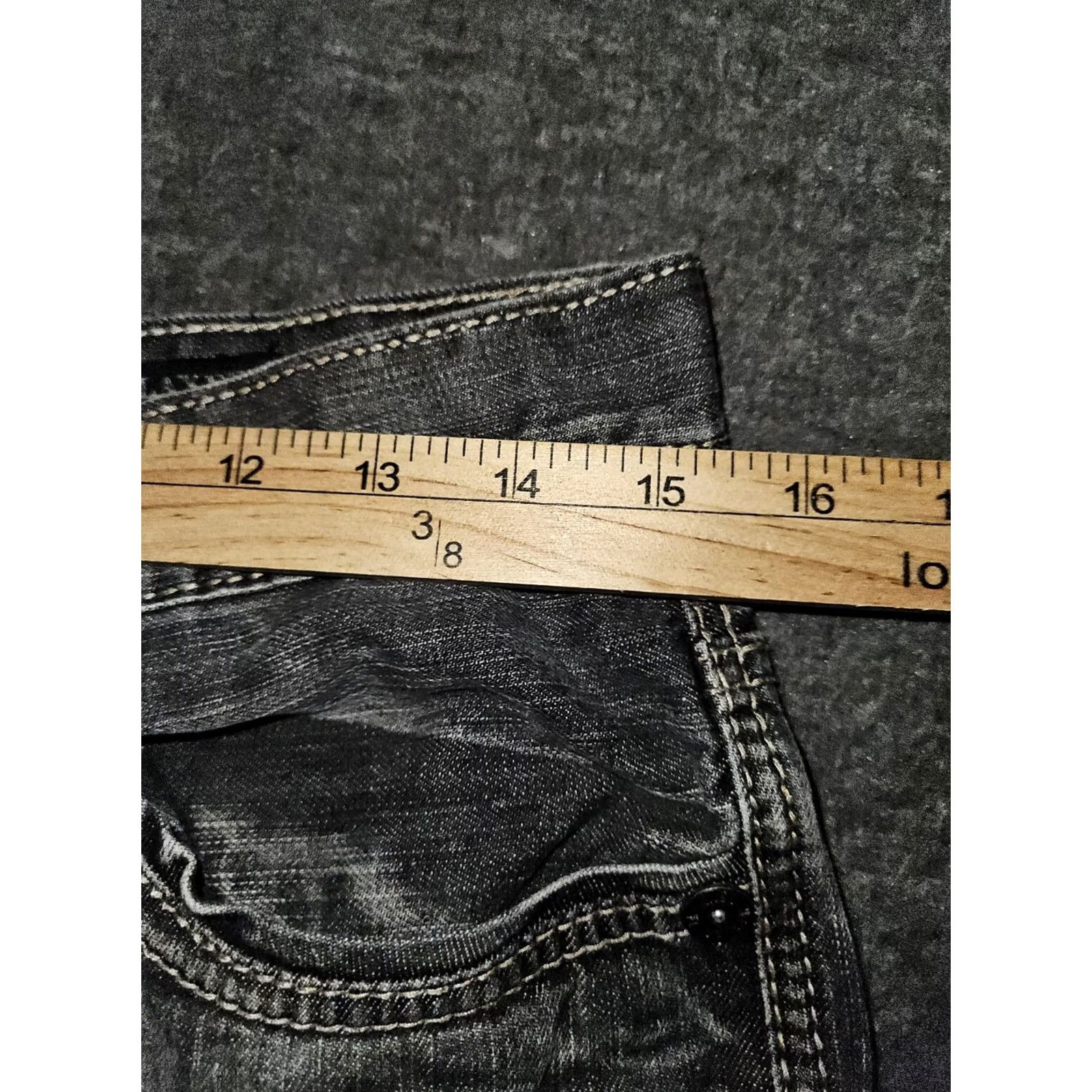 Vintage Axel Jeans Men's Gray Relaxed Straight Low Rise 30x30 Embroidered Preppy Size US 30 / EU 46 - 4 Thumbnail