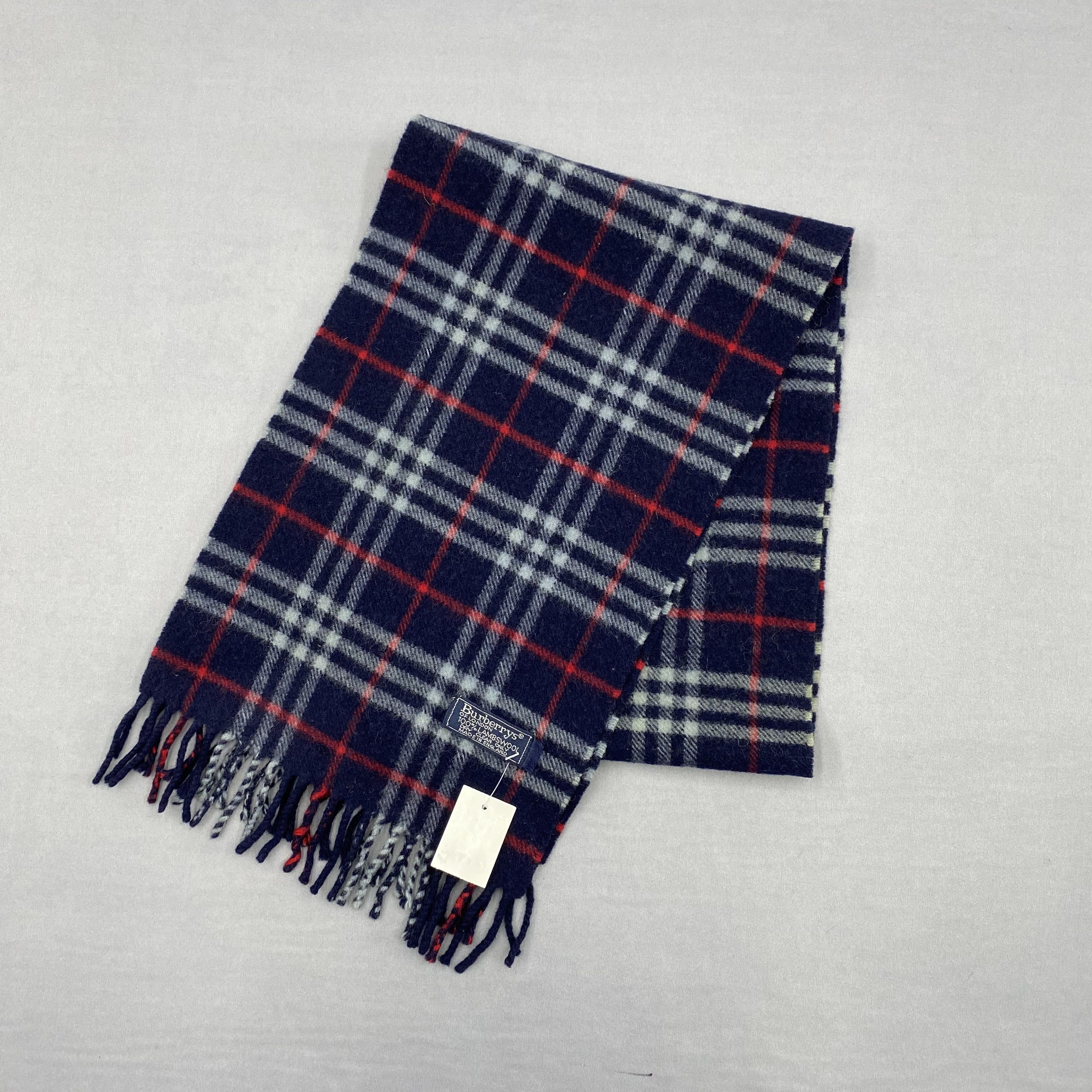 Burberry Vintage Burberrys Scarf Nova Check Muffler Wool Scarves Size ONE SIZE - 3 Thumbnail