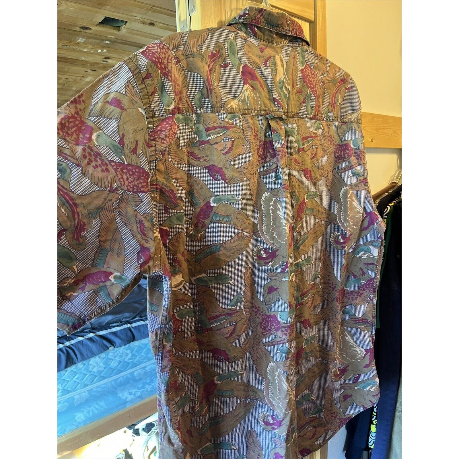 Allen Solly Allen Solly Vintage Men’s 17.5 34/35 Duck Print Cotton Shirt Size US L / EU 52-54 / 3 - 11 Thumbnail