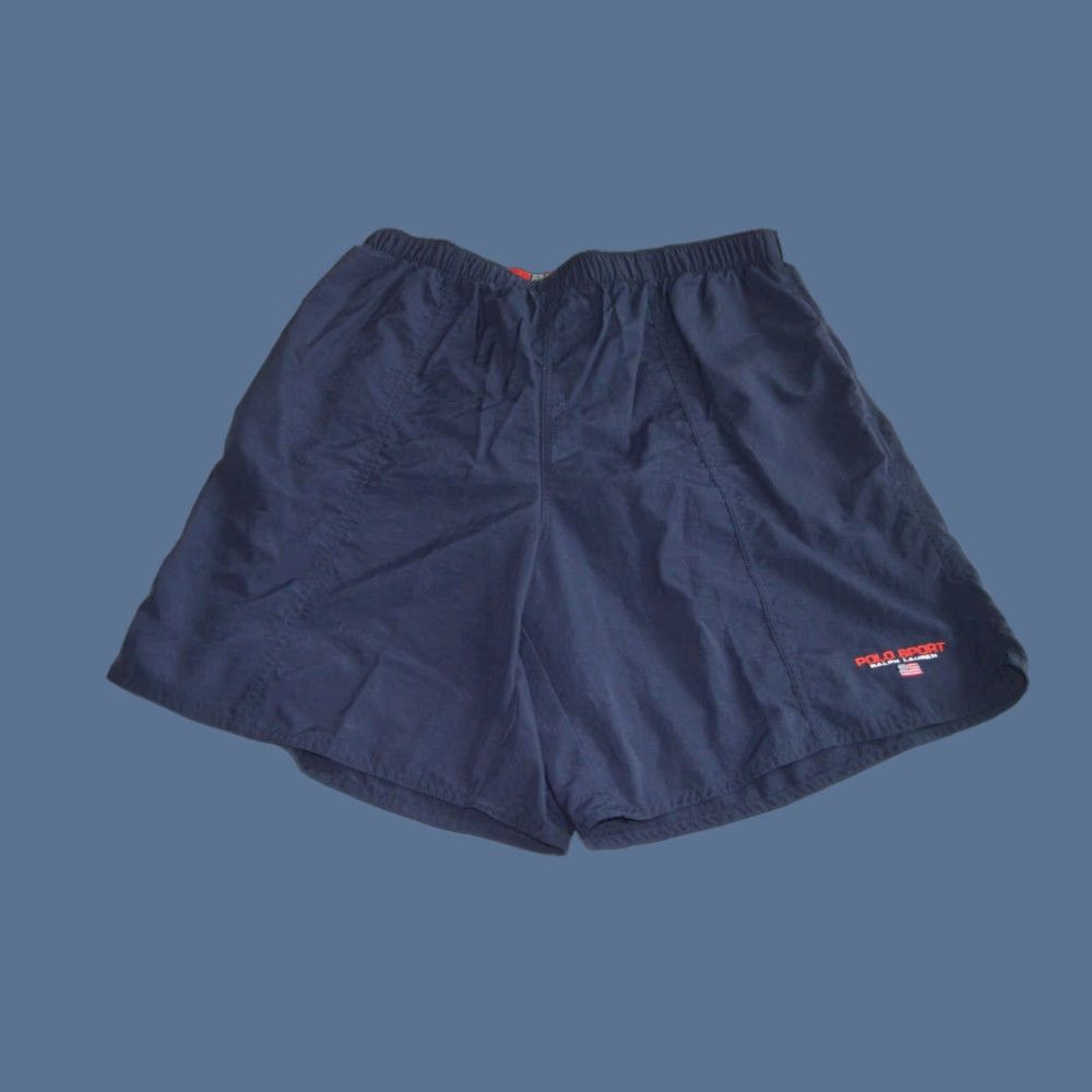 Vintage VINTAGE Polo Sport Swim Trunks Bottom Men XL Navy Blue Nylon 90s Flag Logo Polo Pony Quick Dry Breathable Drawstring Elastic Waist Size US XL / EU 56 / 4 - 1 Thumbnail