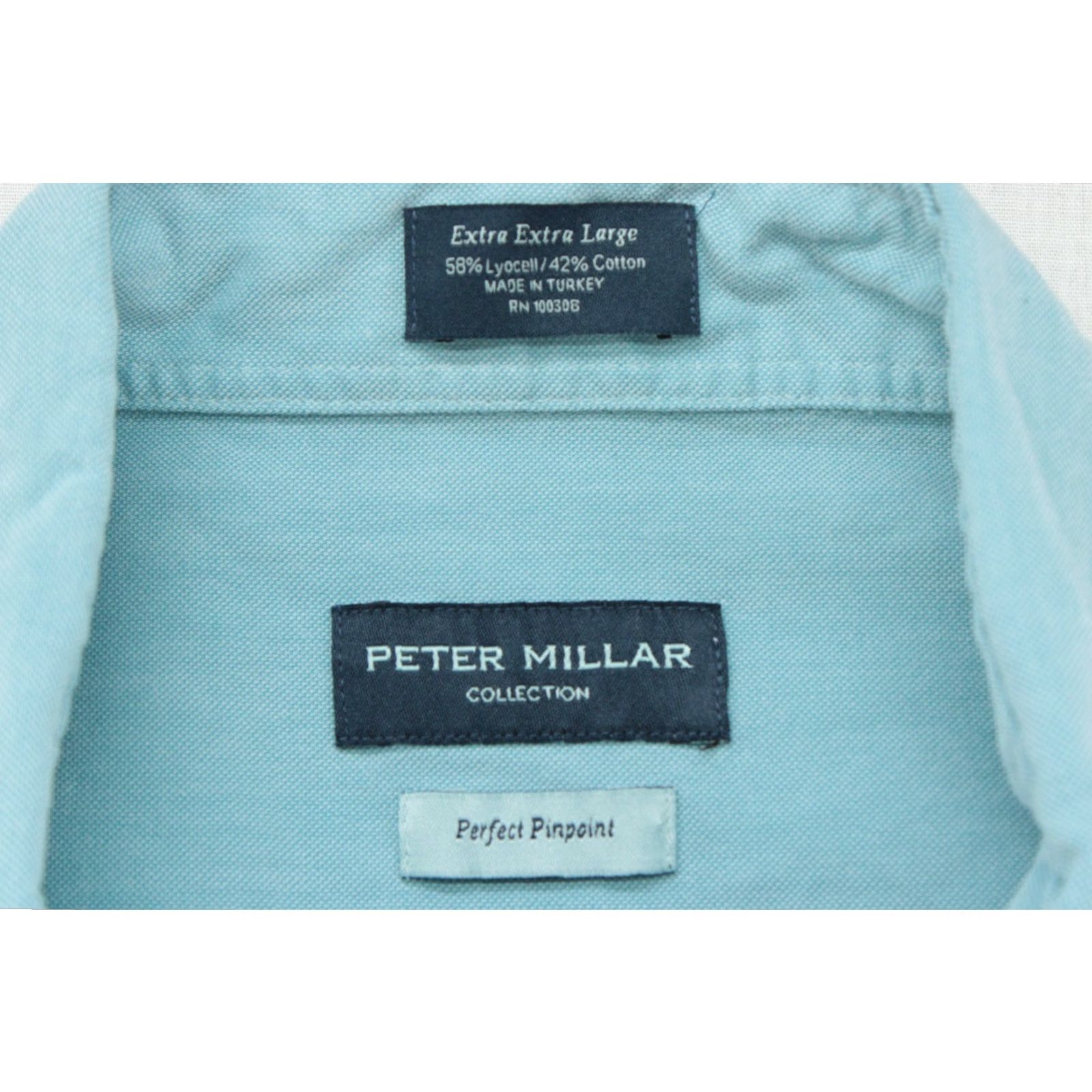 Peter Millar Peter Millar Shirt Mens 2XL Button-Up Teal Green Preppy Modern Golfer Button-Down Casual Business Weekday Adult Mens Size US XXL / EU 58 / 5 - 4 Thumbnail