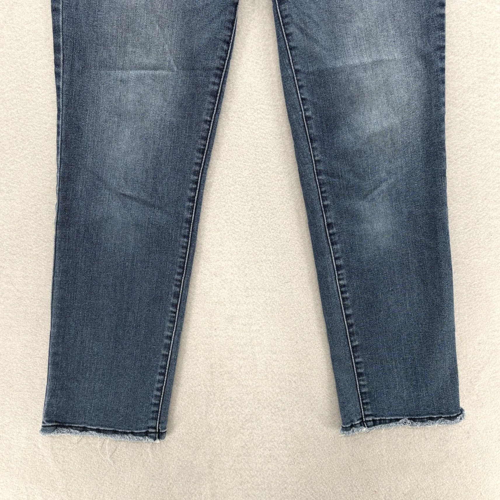 Vintage Democracy Jeans Womens 2 Blue Mid Rise Ankle Stretch 5-Pocket Denim Slim Straight Hem Distressed Modern Raw Hem Size 26" / US 2 / IT 38 - 3 Thumbnail