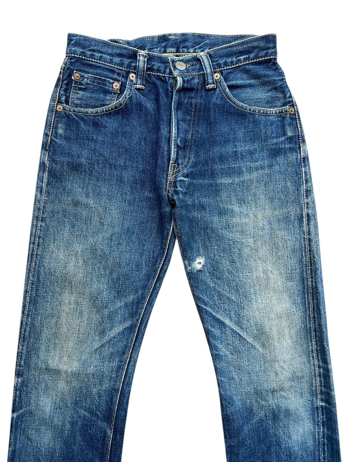 Vintage Full Count Selvedge Distressed Denim Jeans 25x29