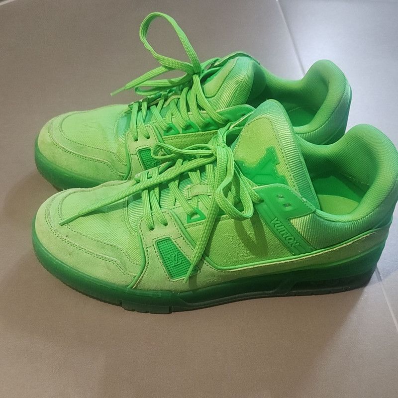 Louis Vuitton Louis Vuitton Green Trainer Sneakers for Men 0079 Size US 8 / EU 41 - 1 Thumbnail