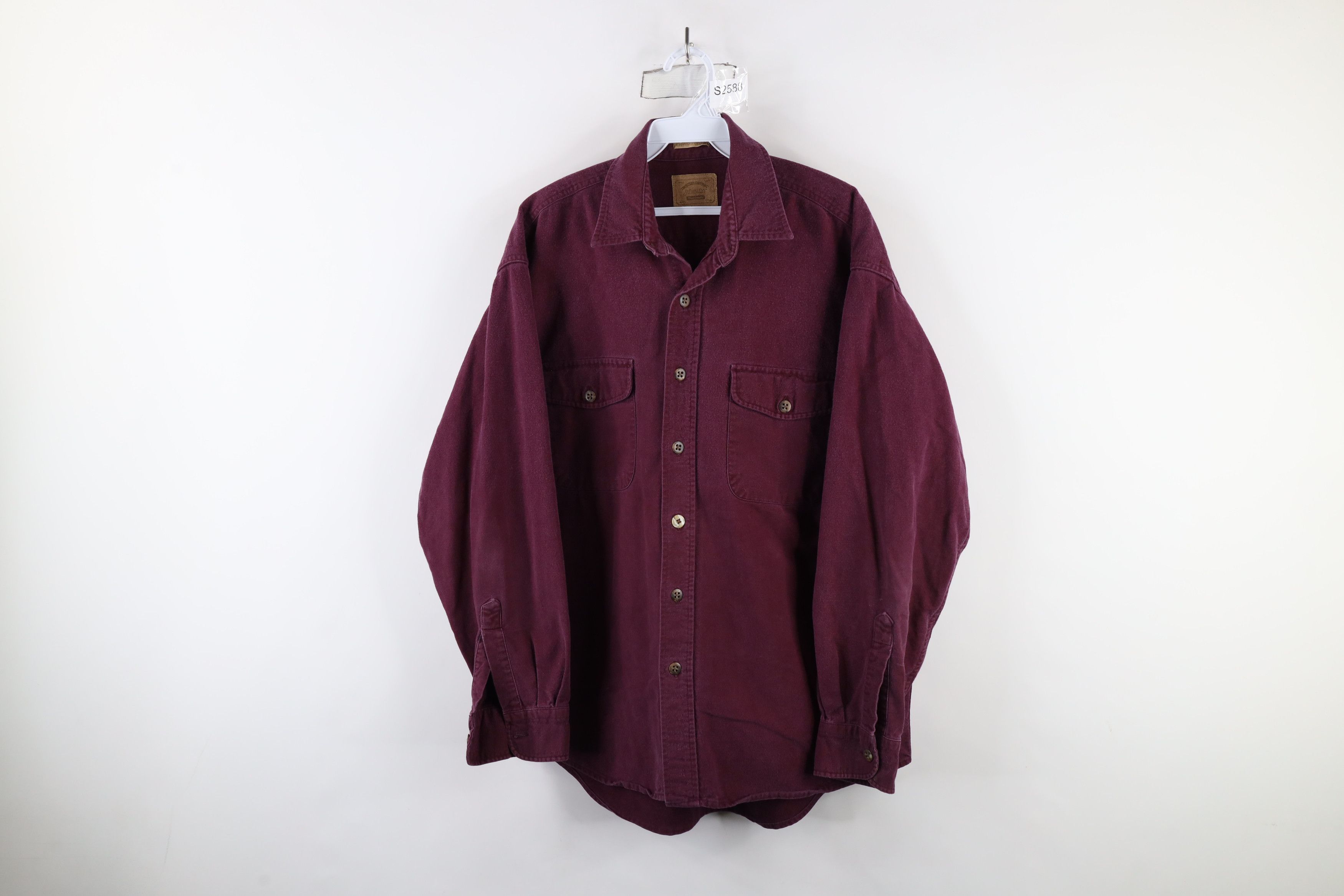 Vintage Vintage 90s Streetwear Heavyweight Cloth Button Shirt Purple Size US L / EU 52-54 / 3 - 1 Thumbnail