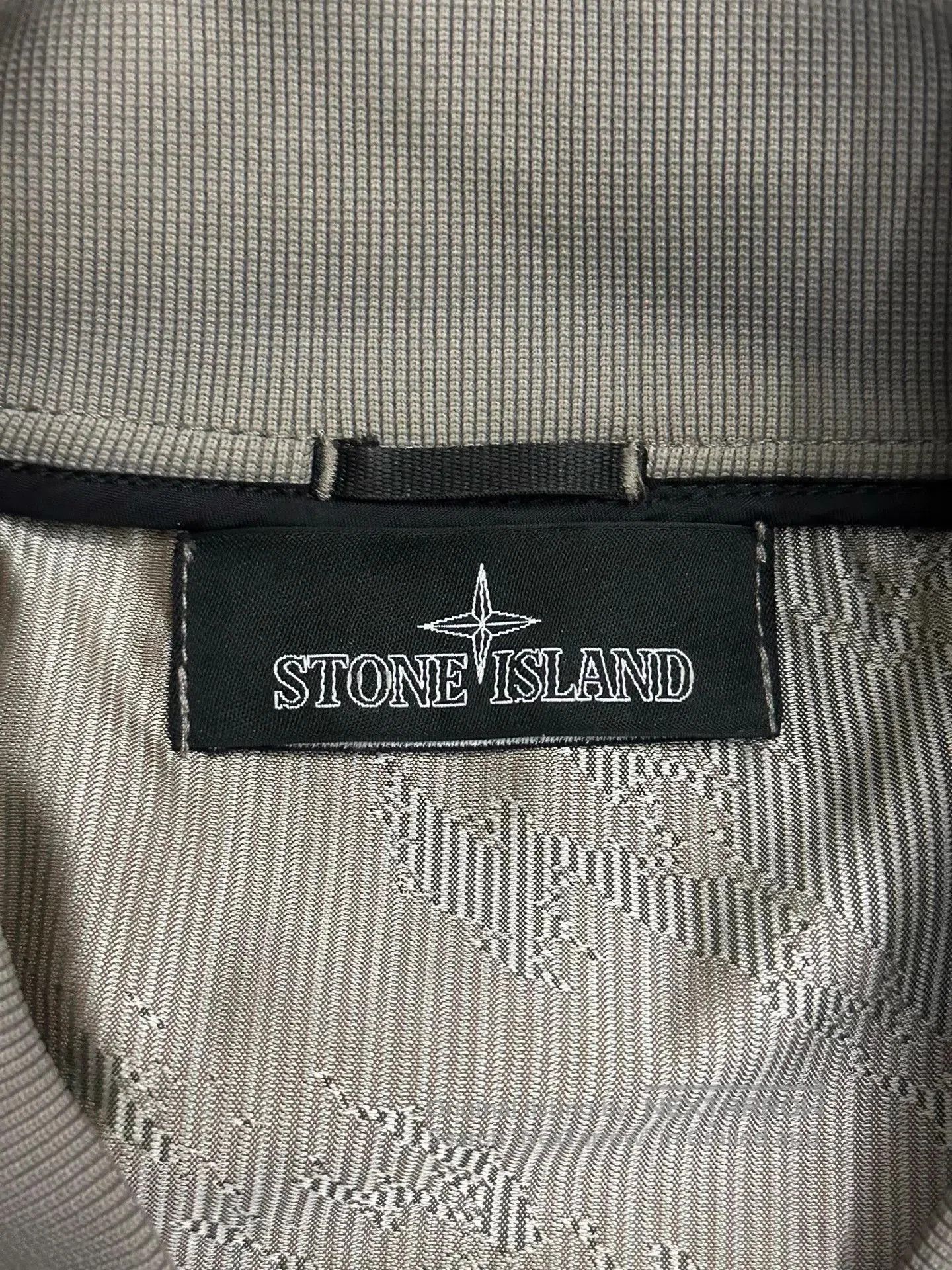 Stone Island Beige Bomber Jacket with Zip and Button Closure. Size US L / EU 52-54 / 3 - 5 Thumbnail