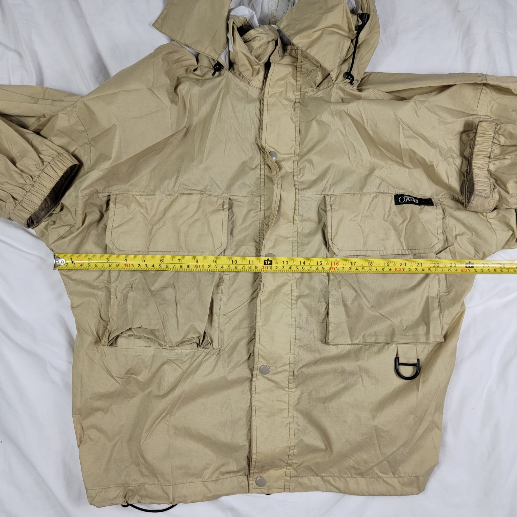 Orvis Orvis Mens Large Beige Fly Fishing Shell Jacket Hooded Coat Size US L / EU 52-54 / 3 - 11 Thumbnail