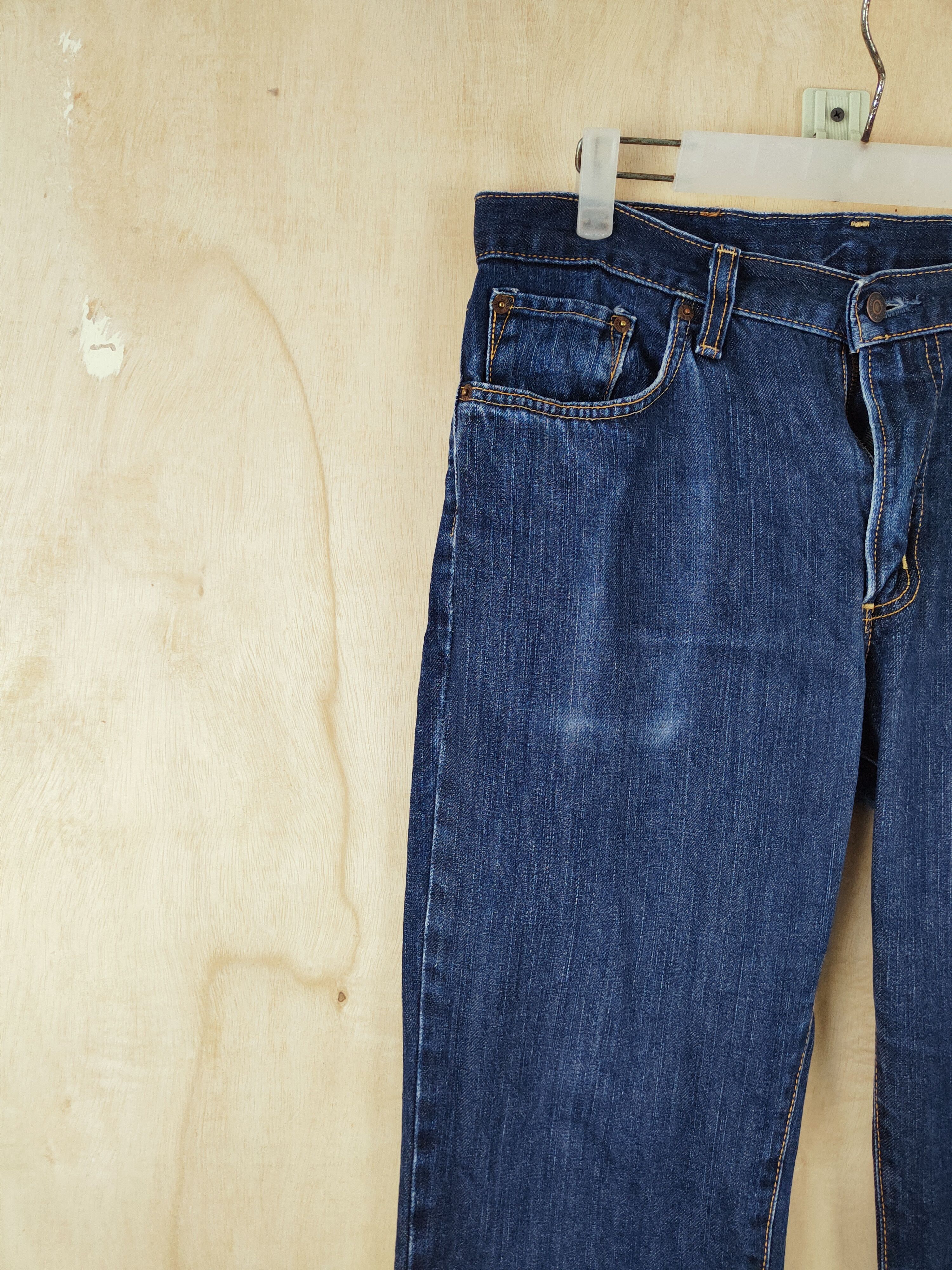 Edwin Edwin Dark Blue Distressed Ripped Jeans #S2661 Size US 33 - 3 Thumbnail