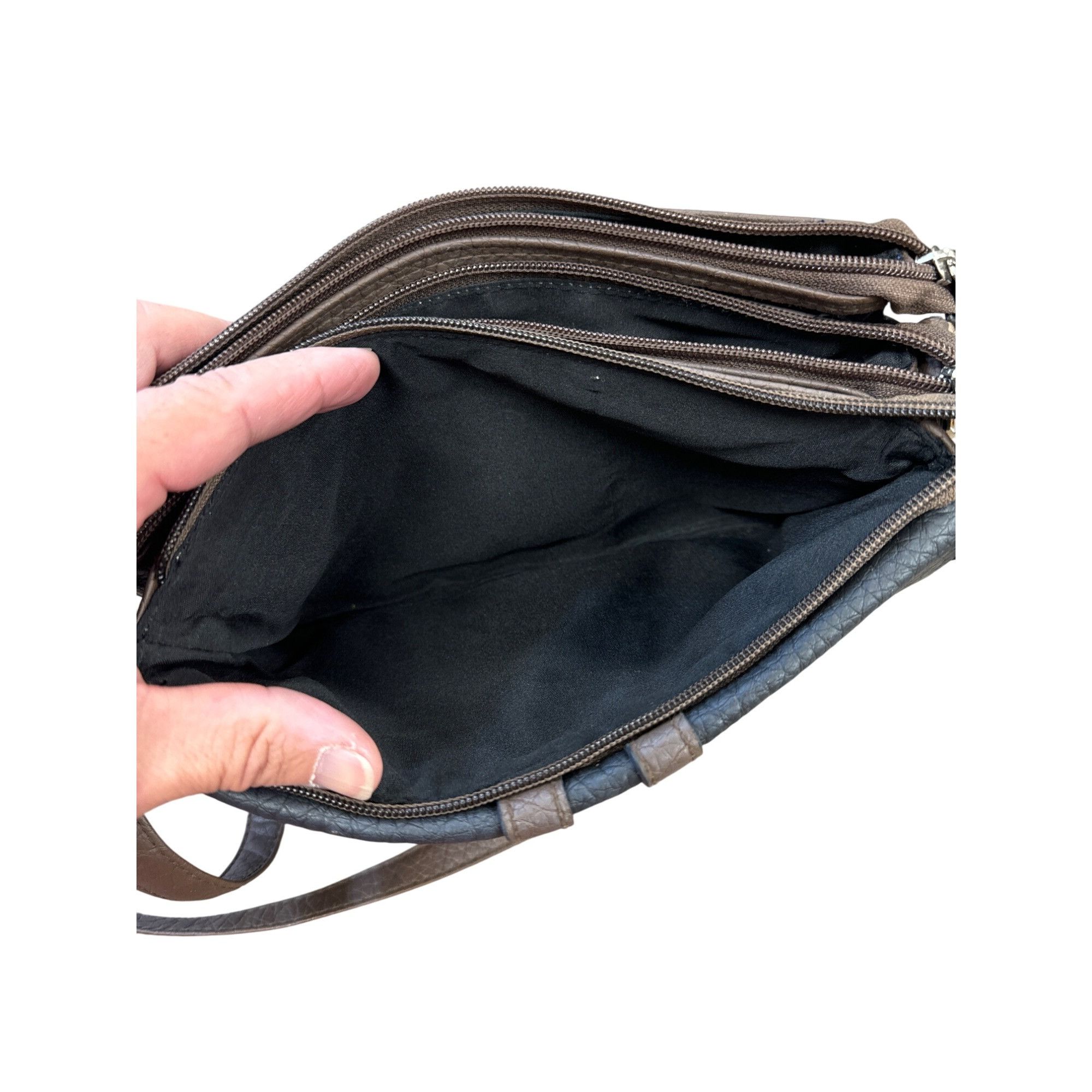 Designer Rosetti Womens Brown Leather Crossbody Bag purse With Adjus Size ONE SIZE - 11 Thumbnail