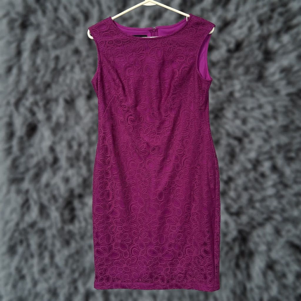 Evan Picone VINTAGE Black Label Evan Picone Sheath Dress 10 Cocktail Old Money Mob Wife Coquette Size L / US 10 / IT 46 - 1 Thumbnail