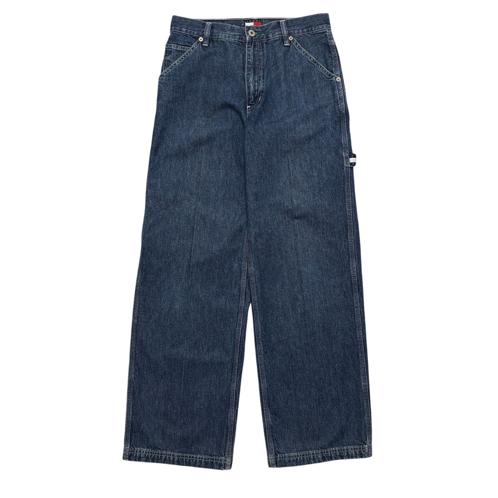 Tommy Hilfiger Tommy Hilfiger Baggy Wide Leg Denim Carpenter Jeans Blue 28 Size US 28 / EU 44 - 1 Thumbnail