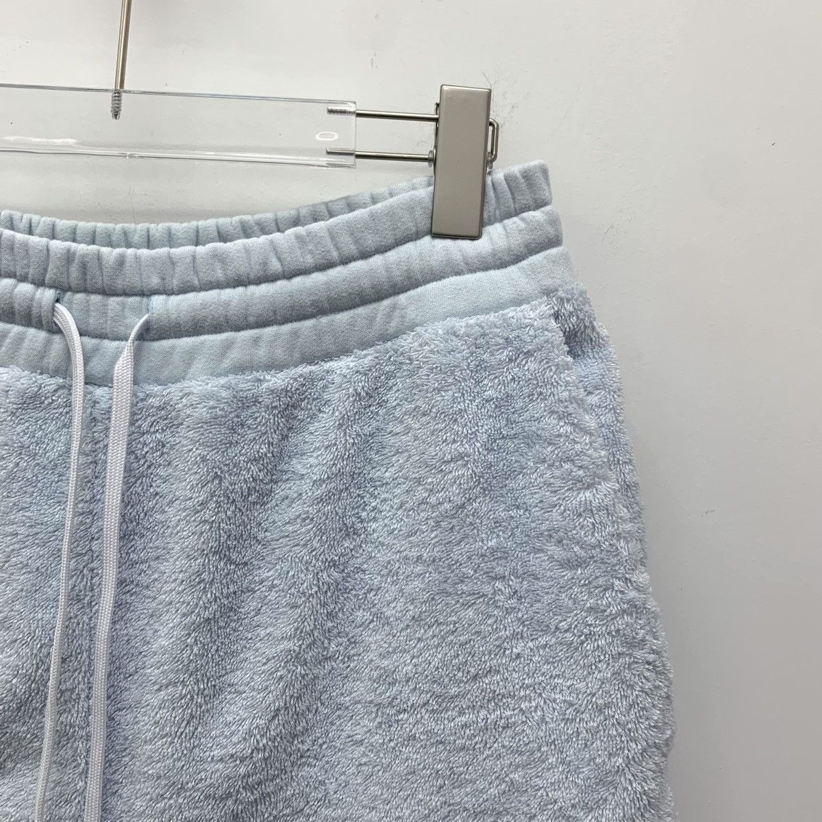 Miu Miu Miu Miu Light Blue Logo Letter Flocked Cotton Casual Shorts Size 28" / US 6 / IT 42 - 3 Thumbnail