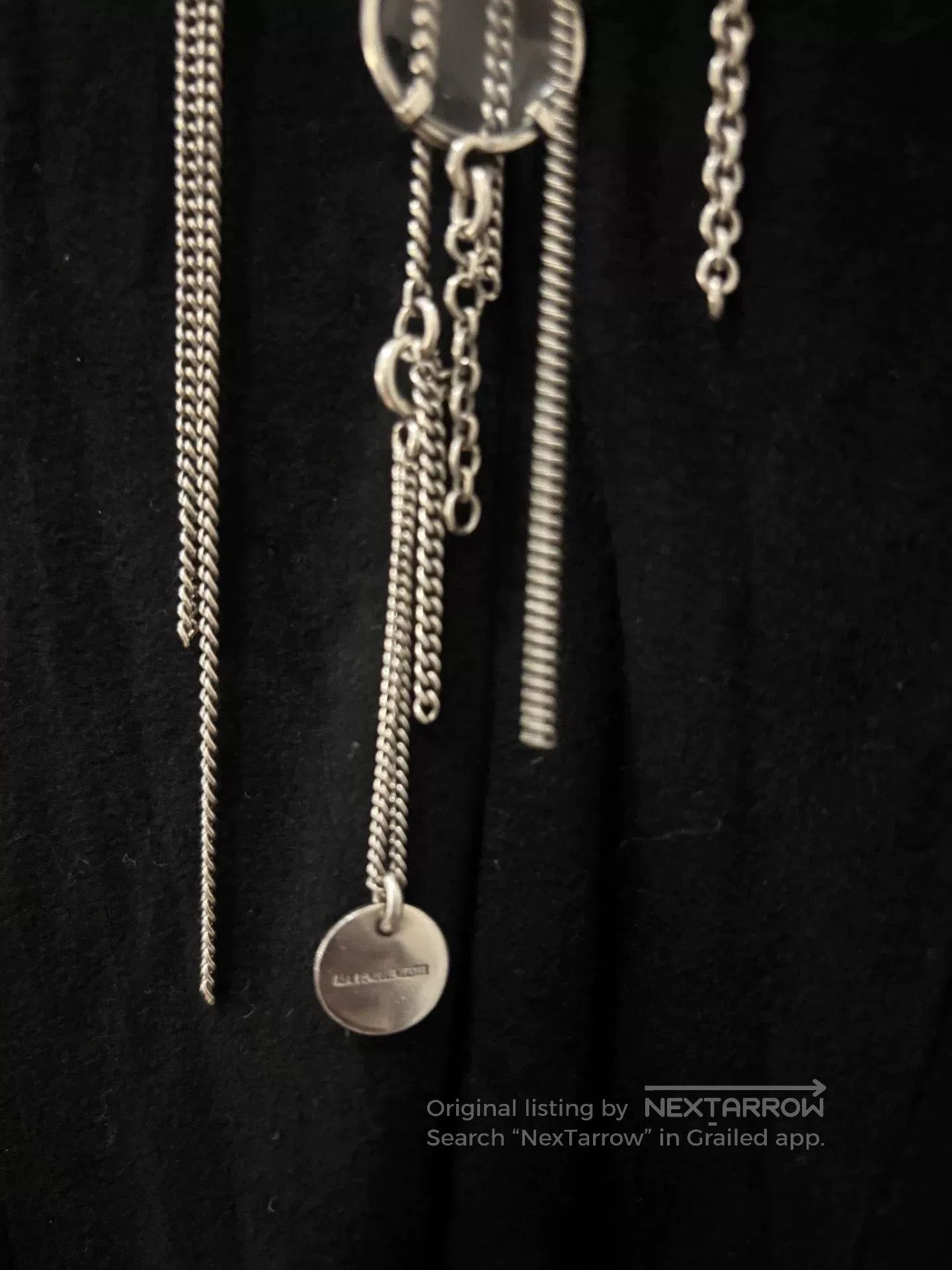 Ann Demeulemeester Ann Demeulemeester 925 Silver Sweater Necklace. Size ONE SIZE - 4 Thumbnail