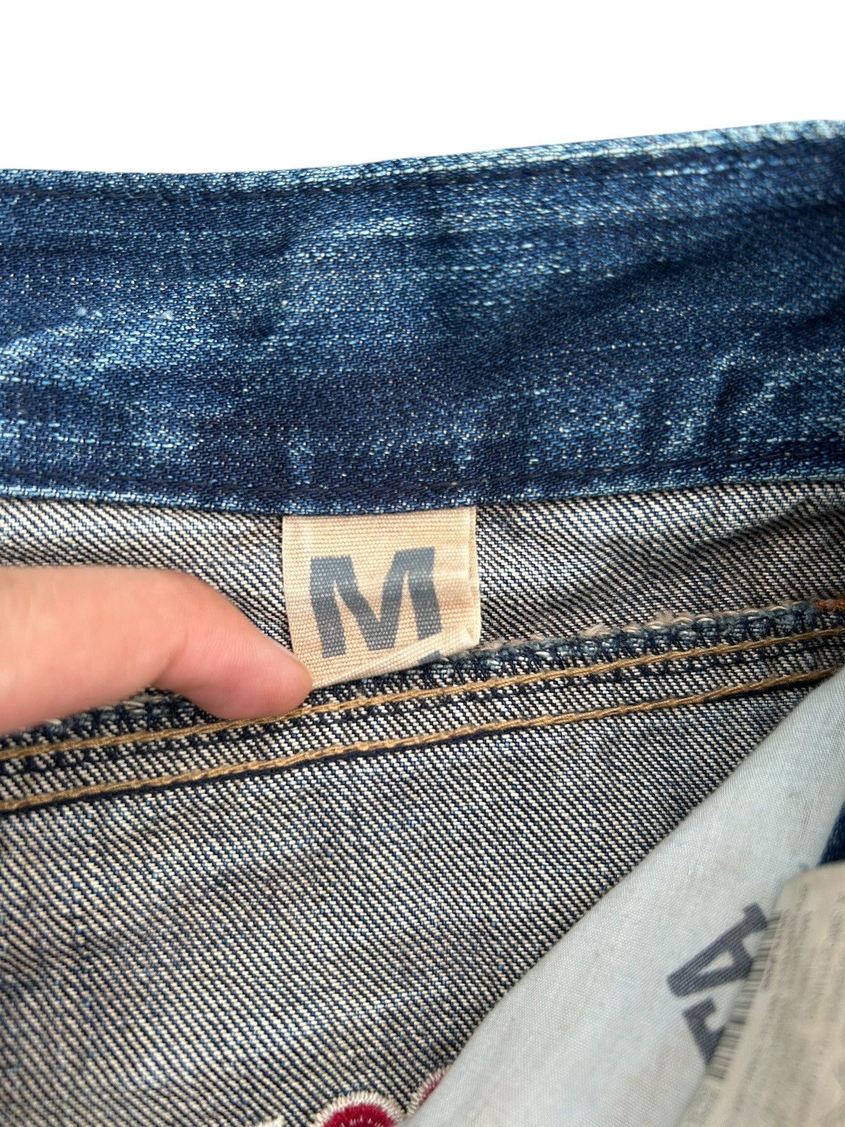 Kapital YOSHITOMO NARA LOLITA Exotic Vintage Distressed Denim Jeans Size US 34 / EU 50 - 9 Thumbnail