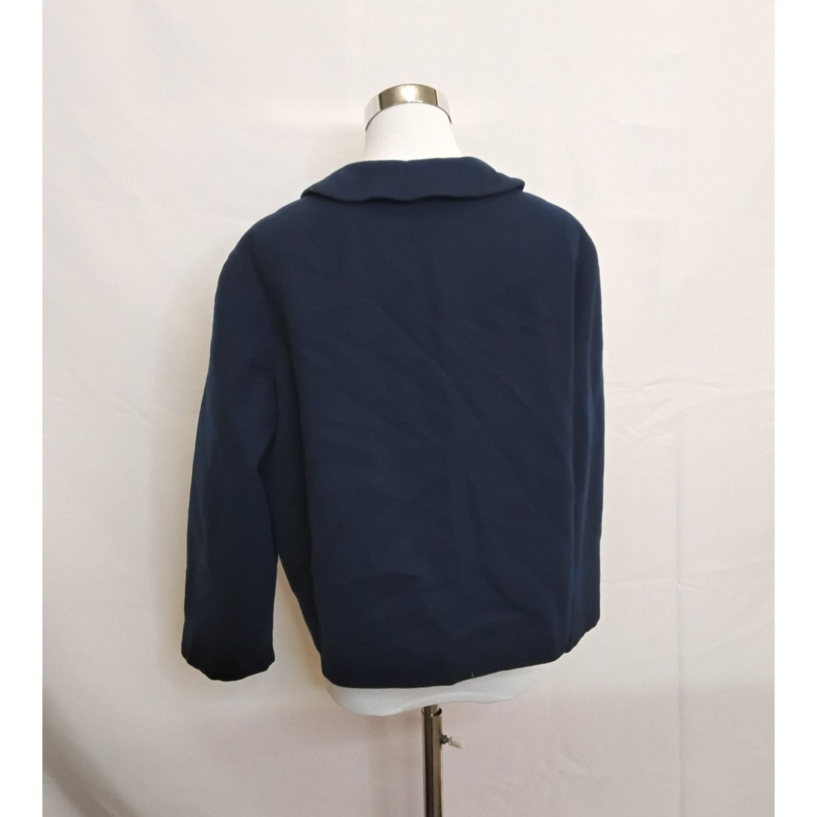 Pendleton Pendleton Cropped Blazer Women's 2 Blue VTG 1970s 100% Wool Size XS / US 0-2 / IT 36-38 - 4 Thumbnail