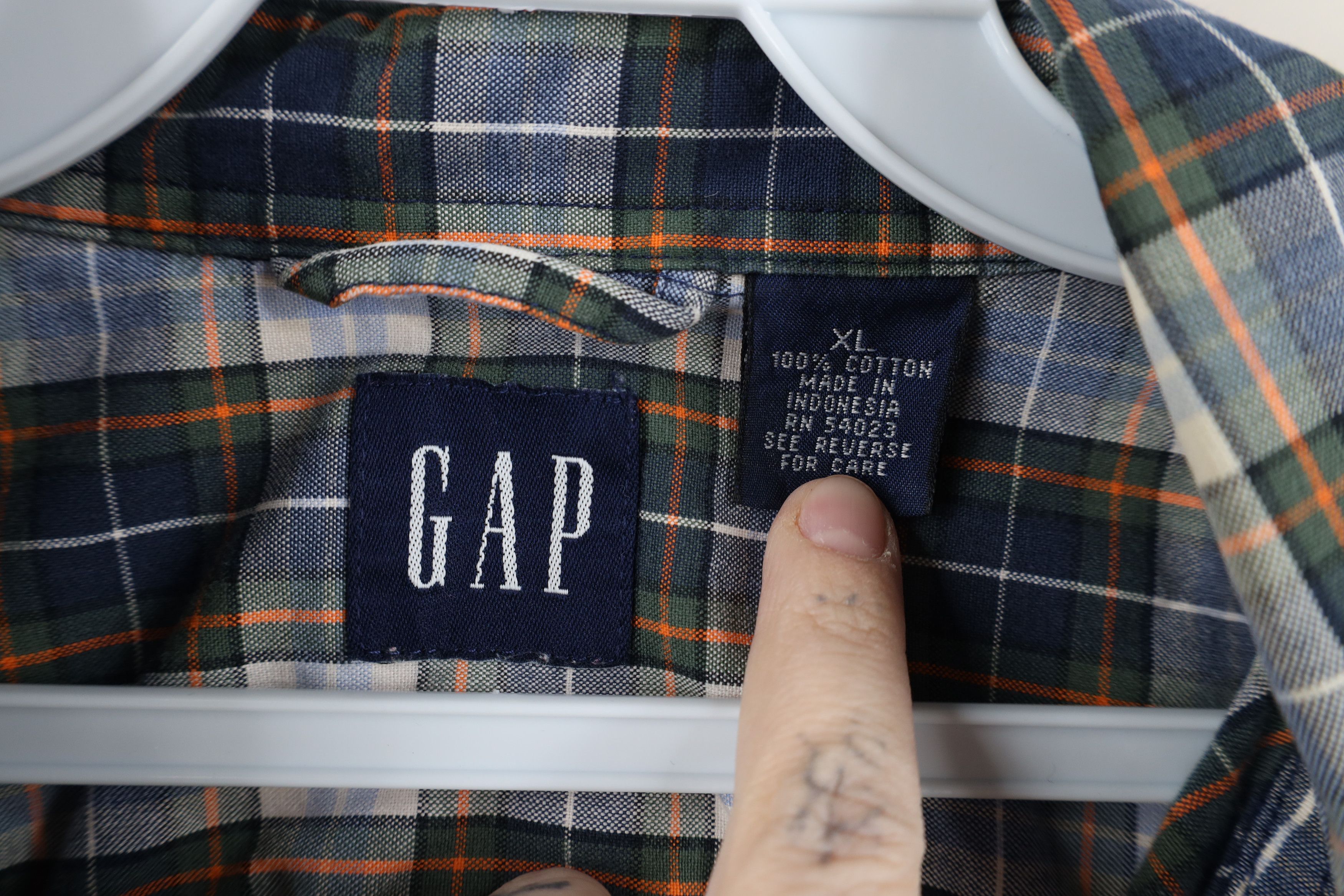 Gap Vintage 90s Gap Heavy Baggy Collared Button Down Shirt Plaid Size US XL / EU 56 / 4 - 10 Thumbnail