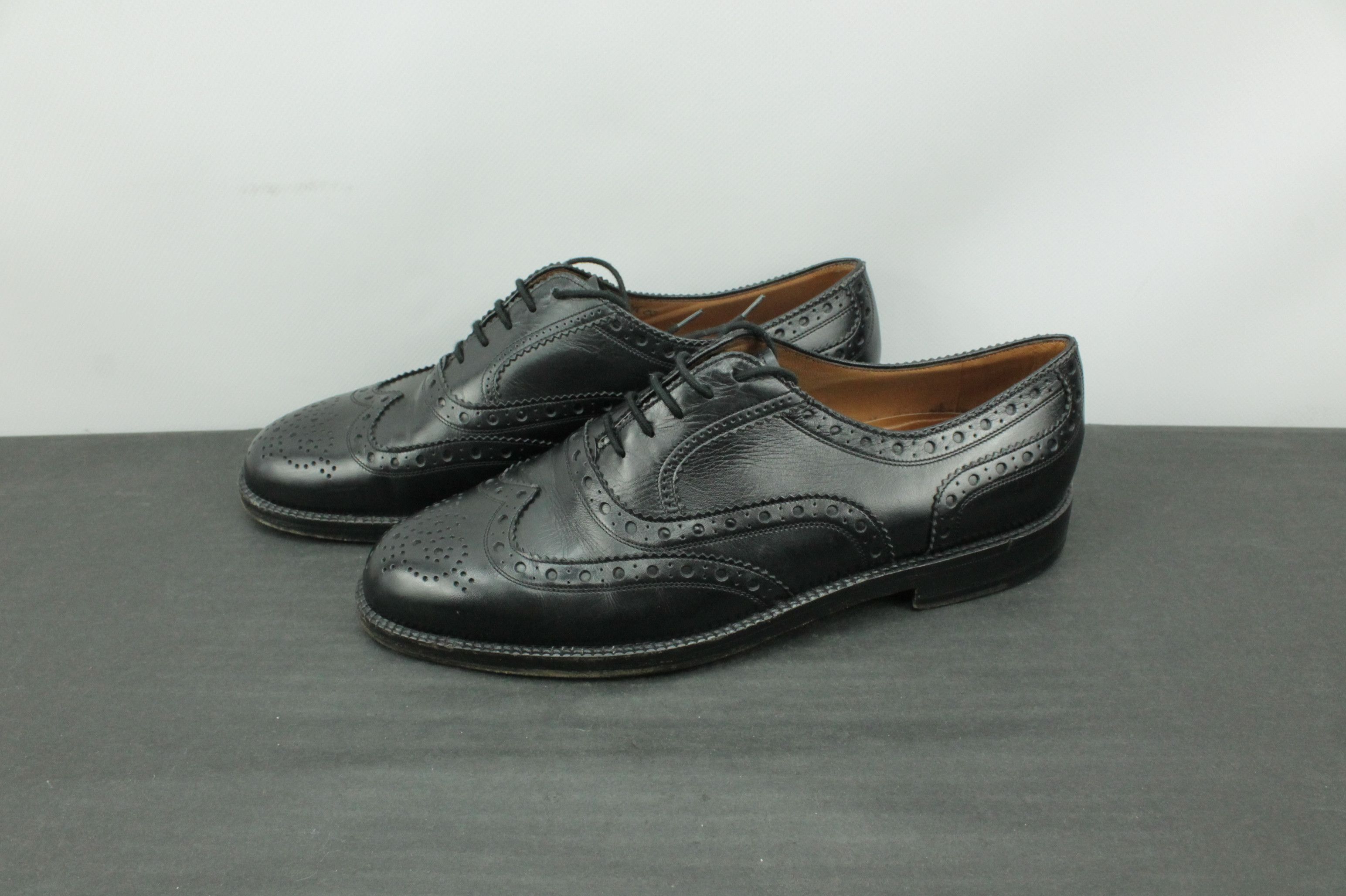 Bally Bally Scribe Handmade Black Oxford Brogue Dress Men's Shoes Size US 9 / EU 42 - 4 Thumbnail