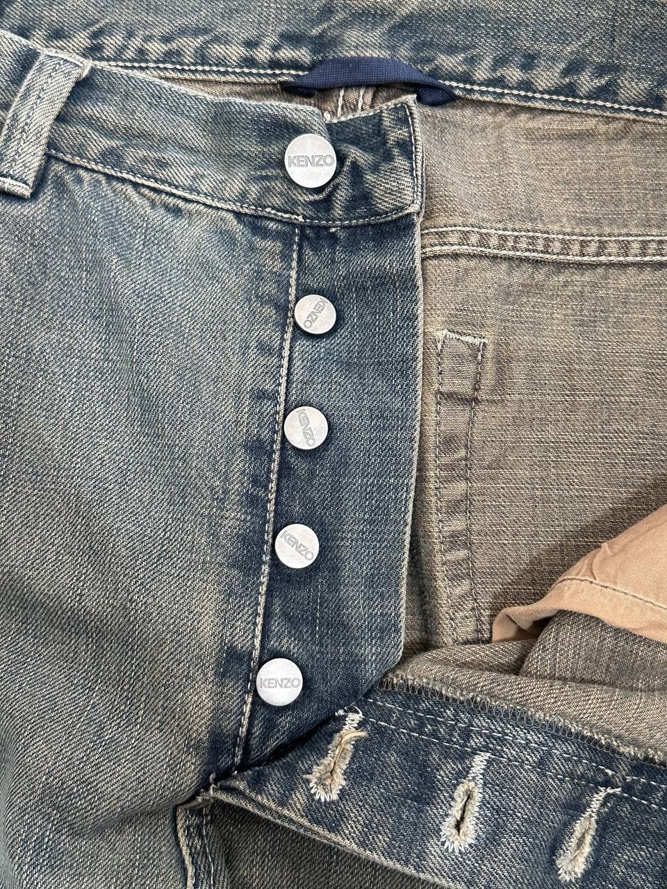 Kenzo Archive Kenzo Homme Mud Wash Tinted Denim Straight Pants W34 Size US 38 / EU 54 - 8 Thumbnail