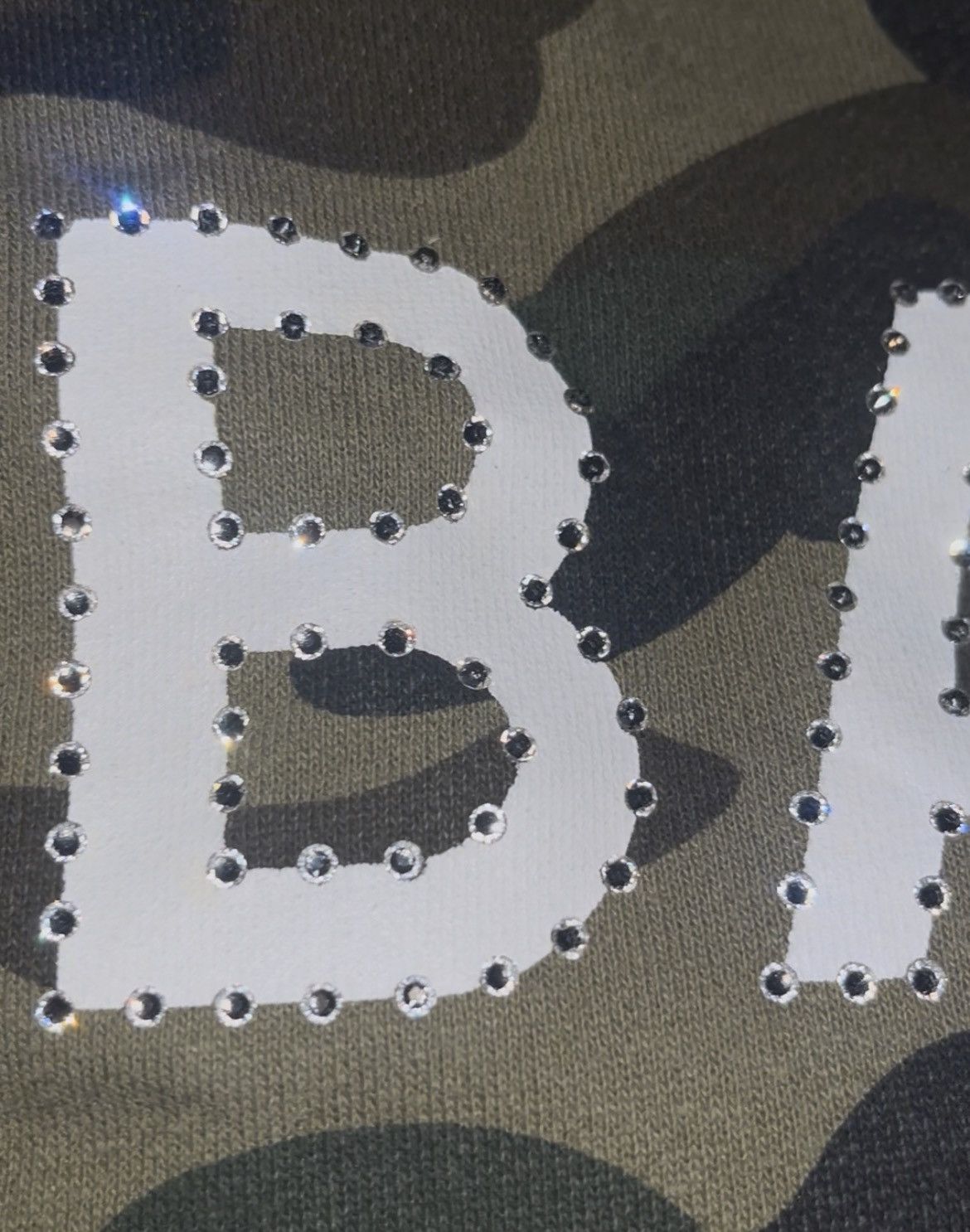 Bape BAPE X SWAROVSKI GREEN CAMO HOODIE Size S / US 4 / IT 40 - 2 Thumbnail