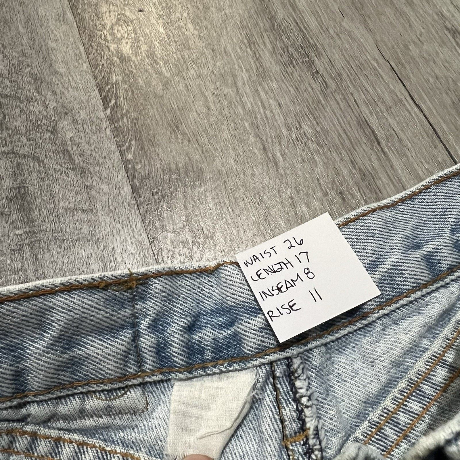 Vintage Lavechia Italian Style Blue Denim Cut Off 80s Jorts Shorts Size 26" / US 2 / IT 38 - 4 Thumbnail